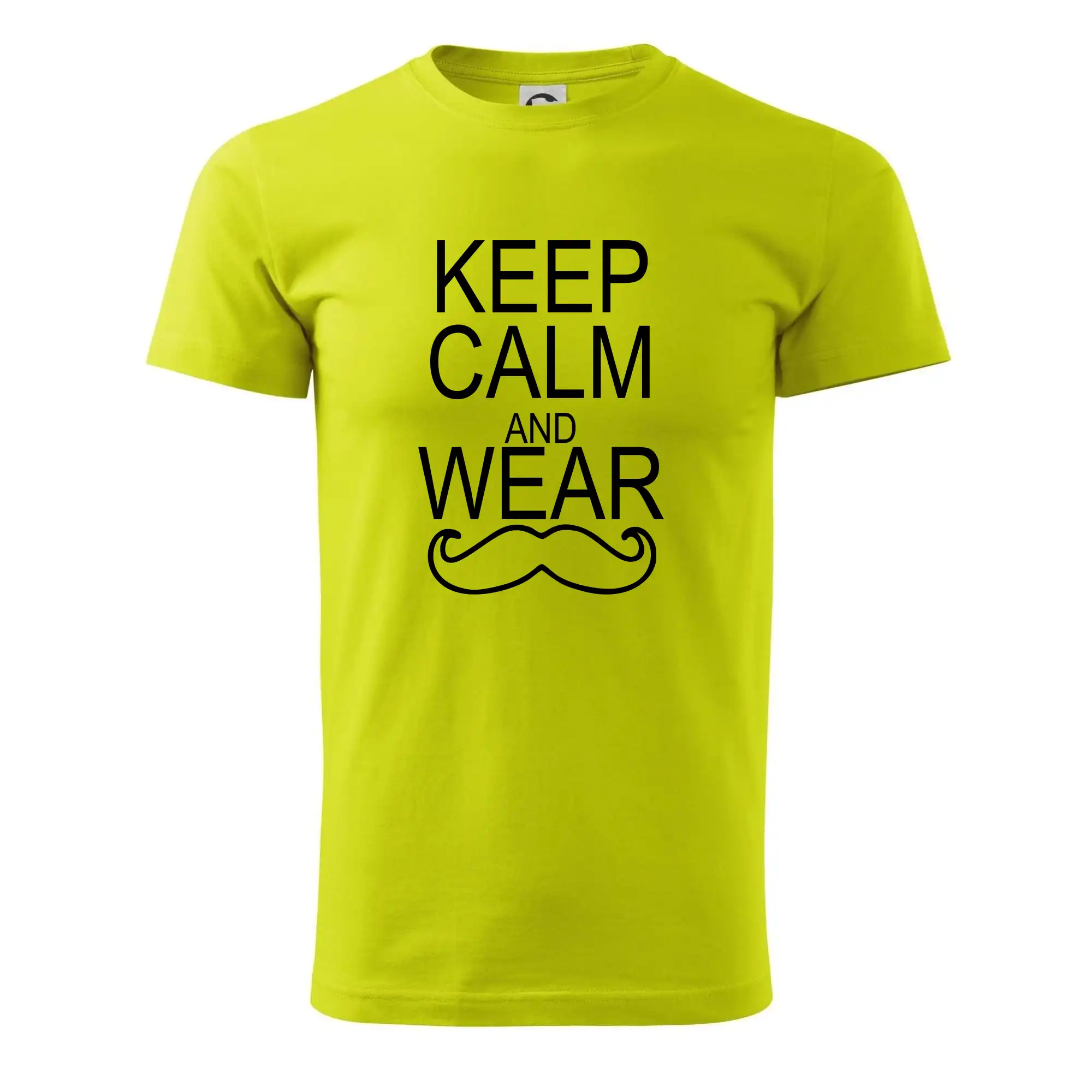 Tričká s fúzikmi - Keep calm and wear mustache - Pánske tričko nižšej gramáže
