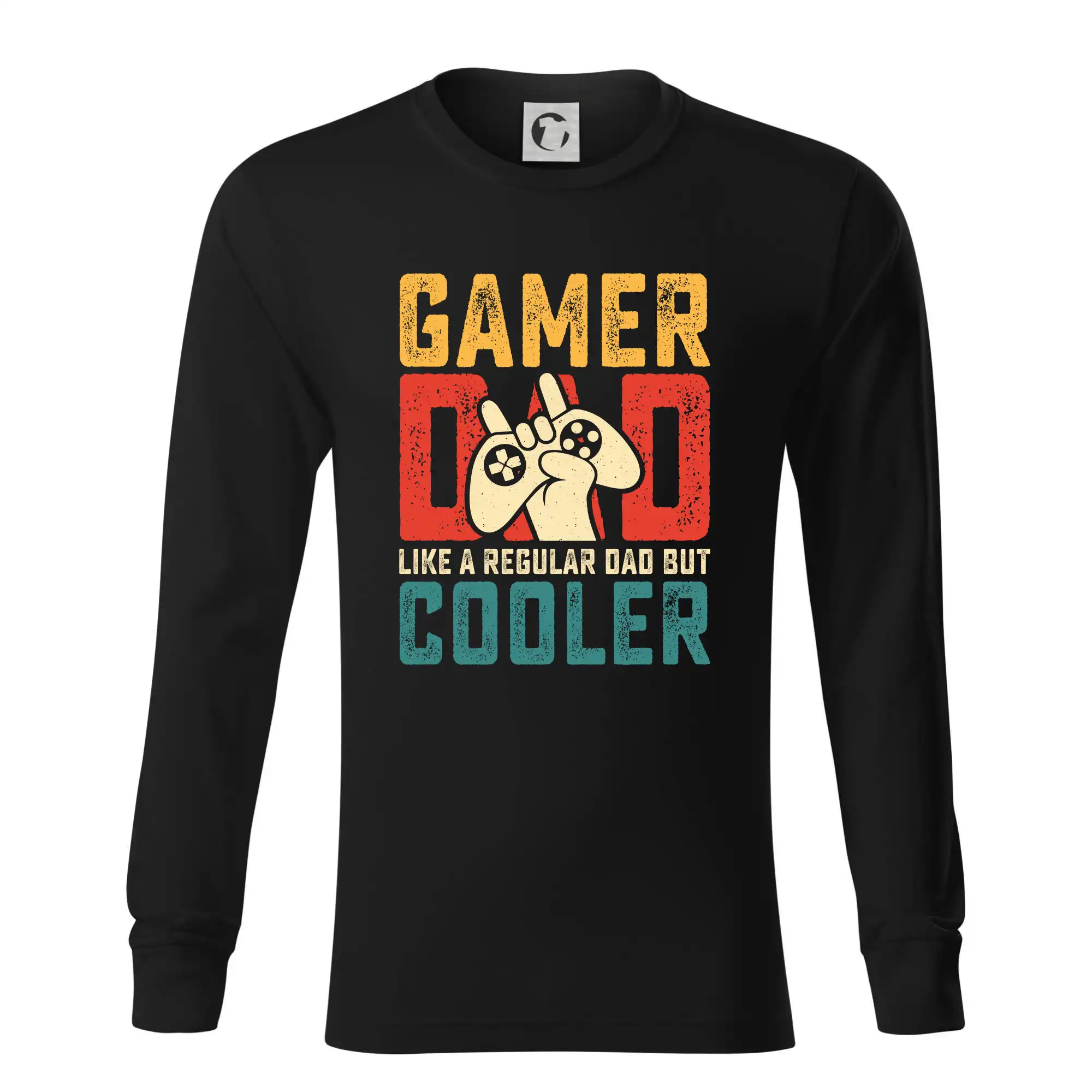 Tričká pre ajťákov - Gamer dad like a regular dad but cooler - Tričko s dlhým rukávom LS R05