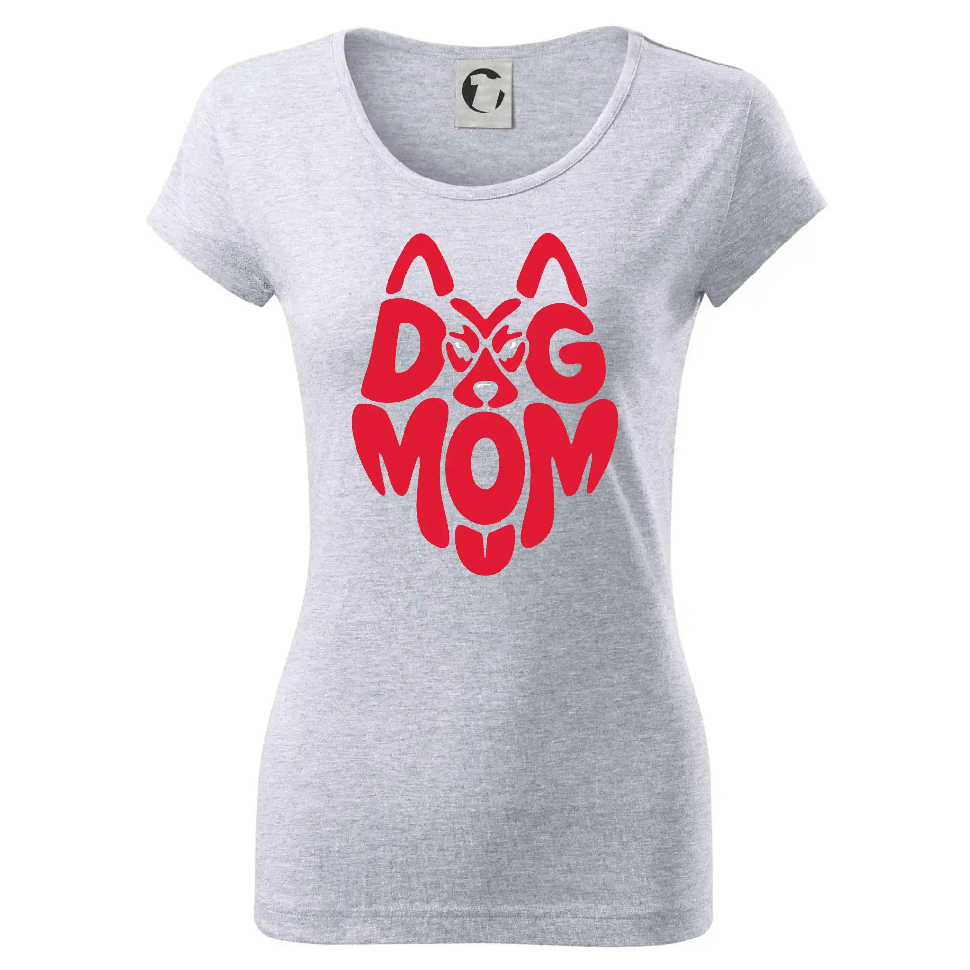 Dog mom nápis v hlavě - Dámske tričko Pure