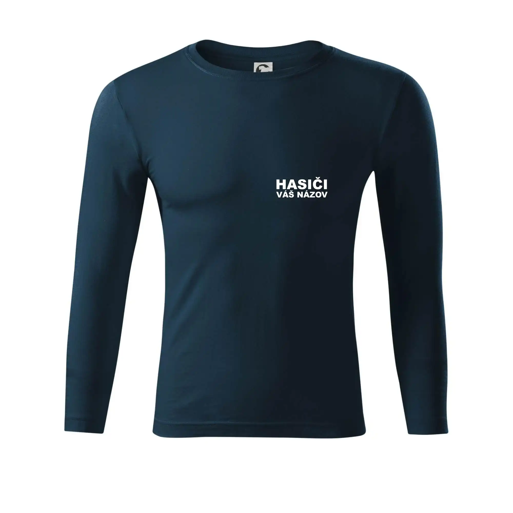 Originálne tričká pre hasičov - Hasiči nápis (názov zboru - vlastný nápis) - Tričko Progress s dlhým rukávom