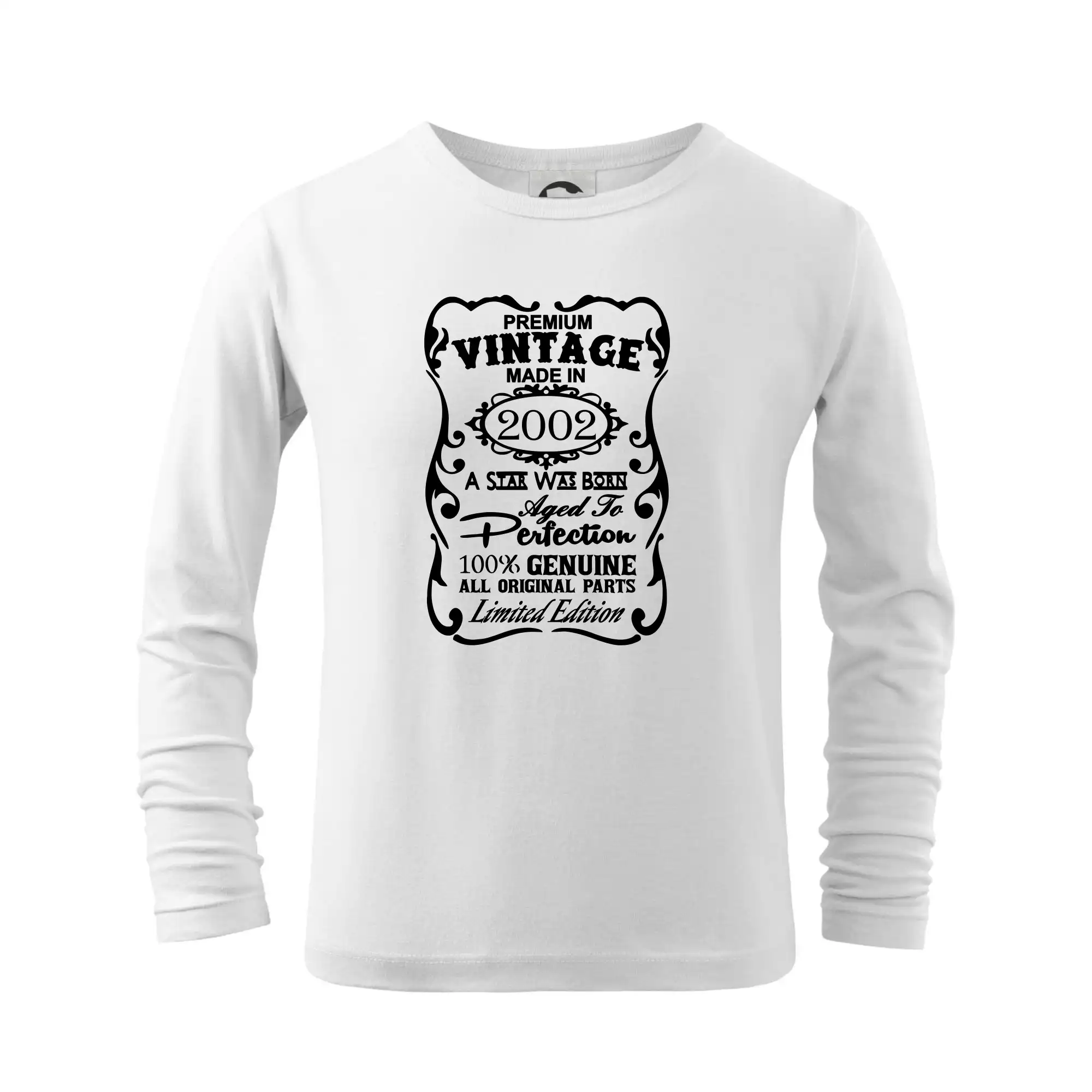 Trička s ročníkom 2002 - Vintage Etiketa - 2002 - Tričko detské Long Sleeve