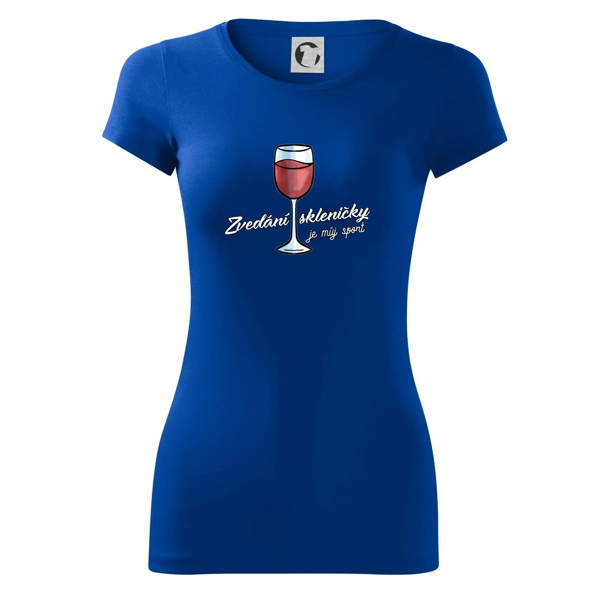 Vtipná tričká s tematikou vína - Zdvíhanie pohára je môj šport - Dámske tričko Glance - Priliehavejší strih