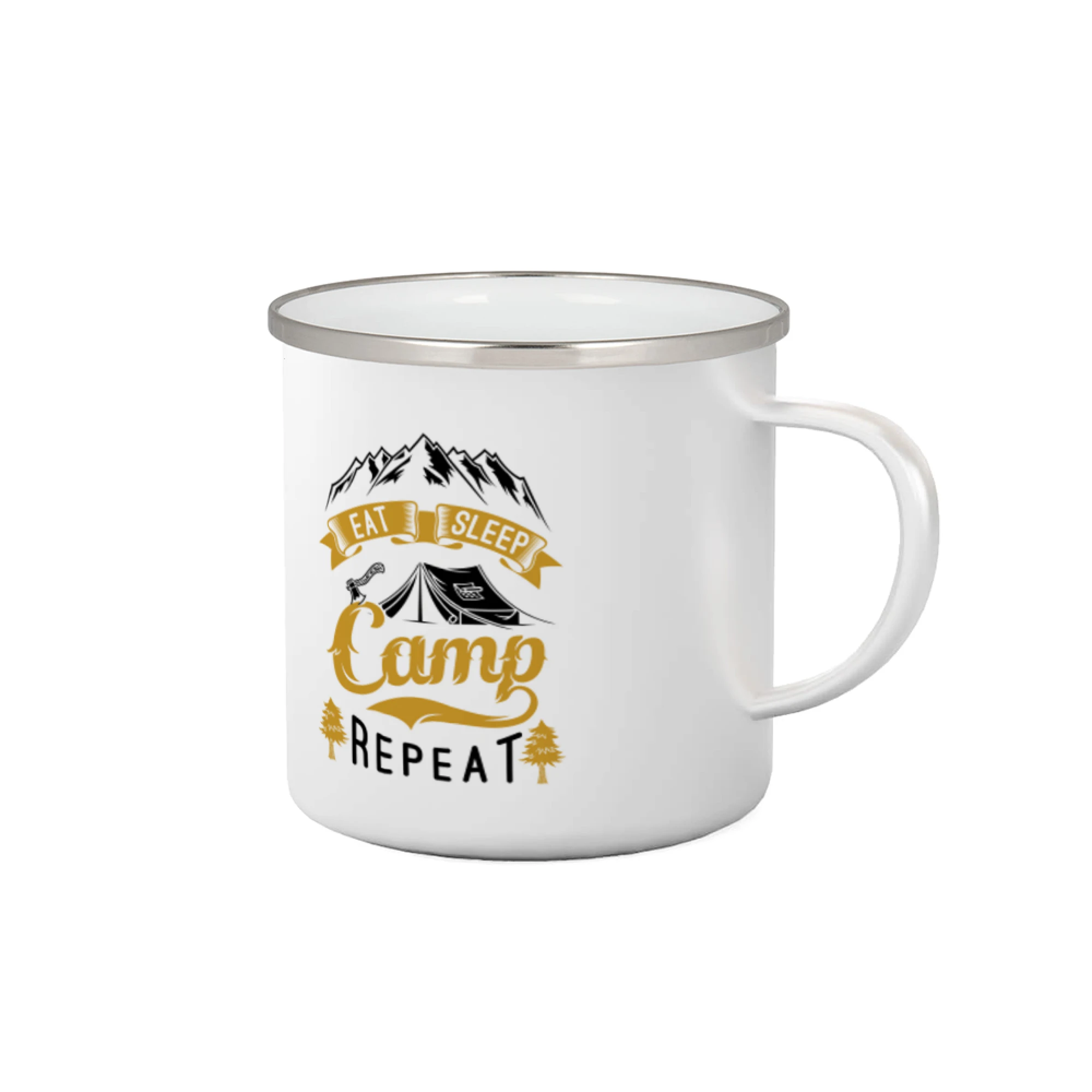 Trička na kempovanie - Eat Sleep Camp Repeat - Plecháčik