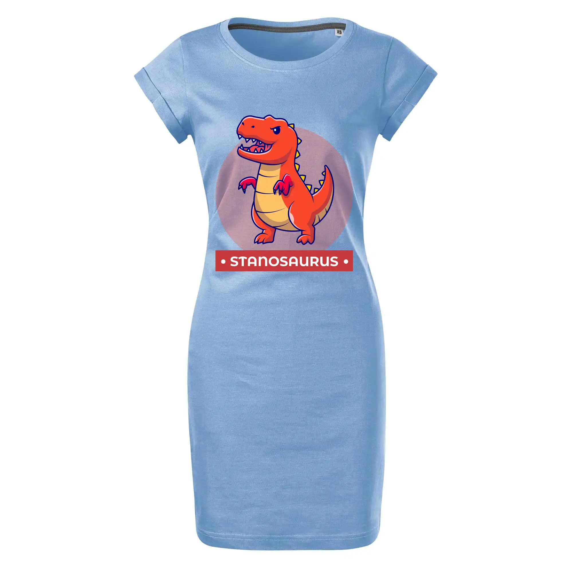 Detské tričká, mikiny a body s originálnymi potlačami | Veselé motívy pre chlapcov aj dievčatá - Dinosaurie mená - oranžový dinosaurus - Tričko Šaty FREEDOM