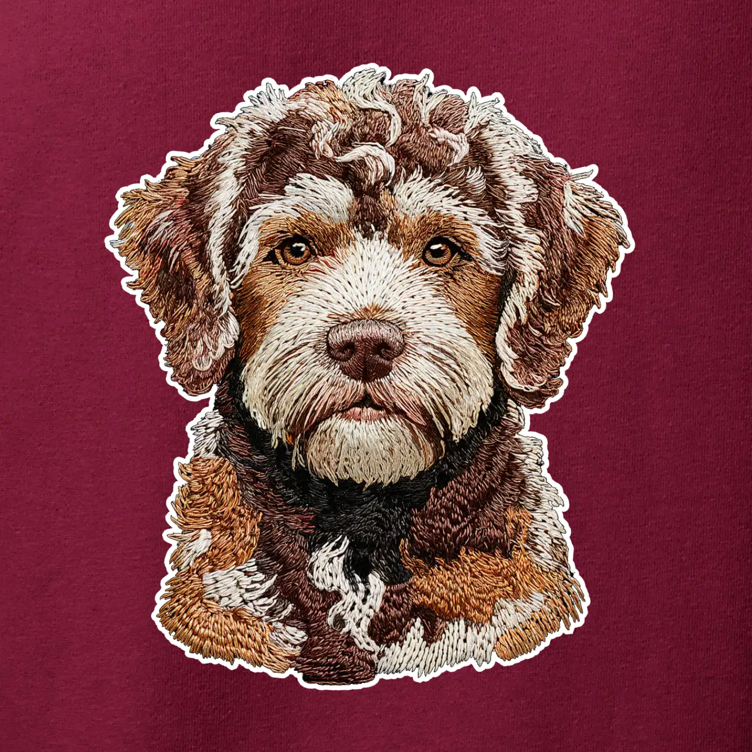 Lagotto romagnolo vyšívaná hlava na prsu