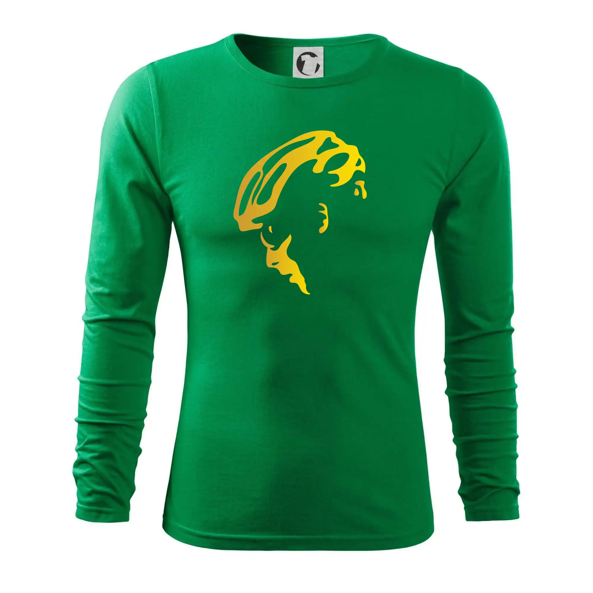 Hlava cyklista zlatá