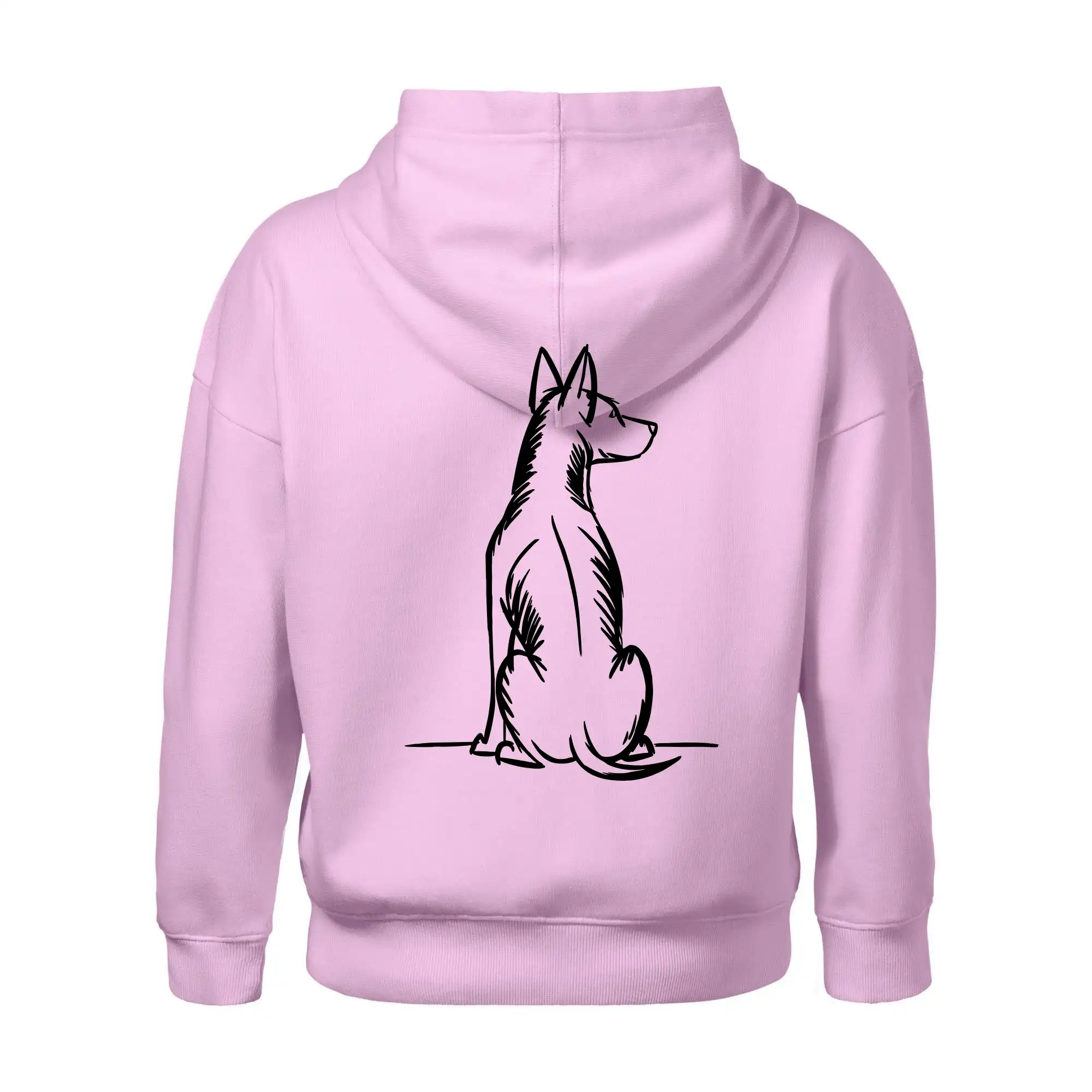 Pes kreslený zezadu