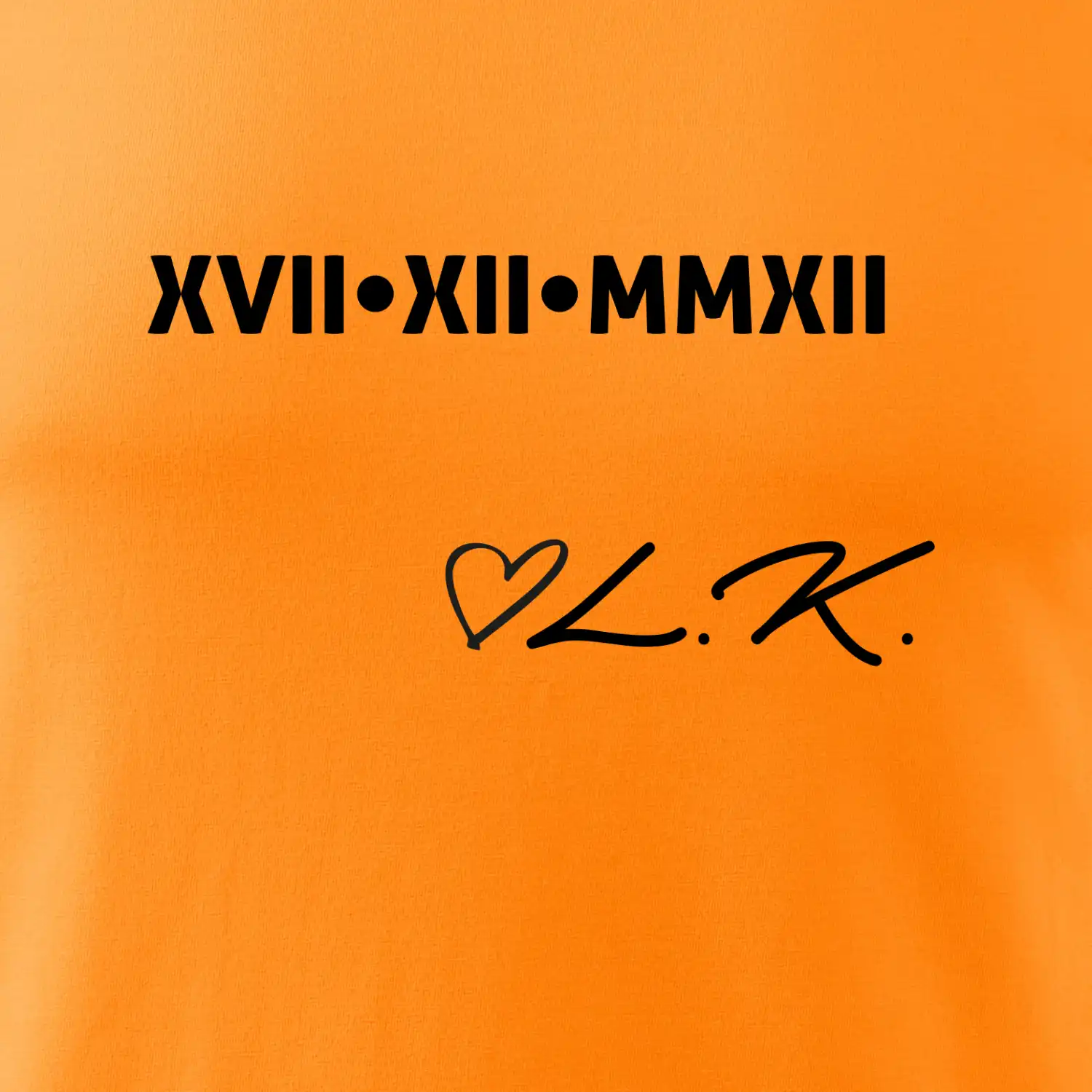 Datum výročí a iniciály