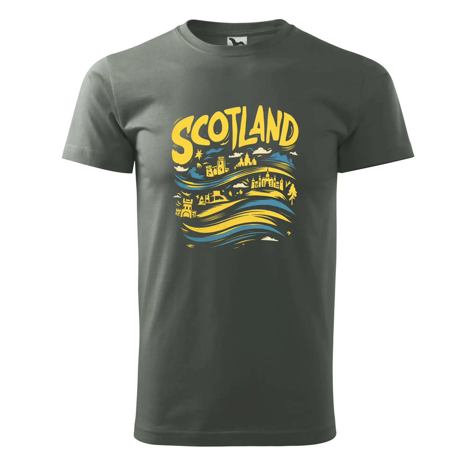 Ostatné mestá / miesta - Scotland kreslené vlny - Klasické pánske tričko vyššej gramáže