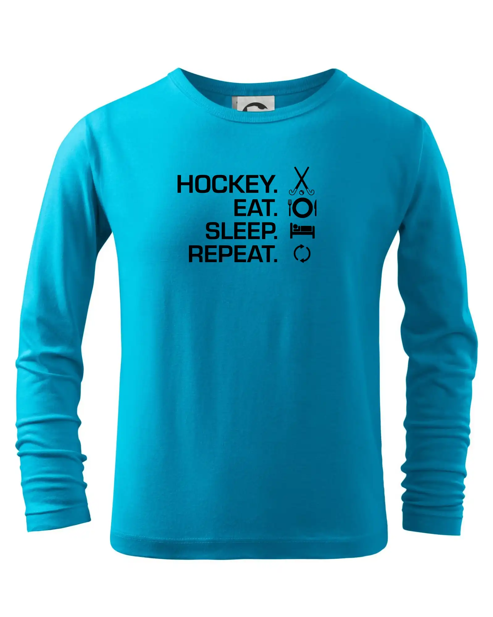 Ostatné športy - Pozemný hokej eat sleep repeat - Tričko detské Long Sleeve