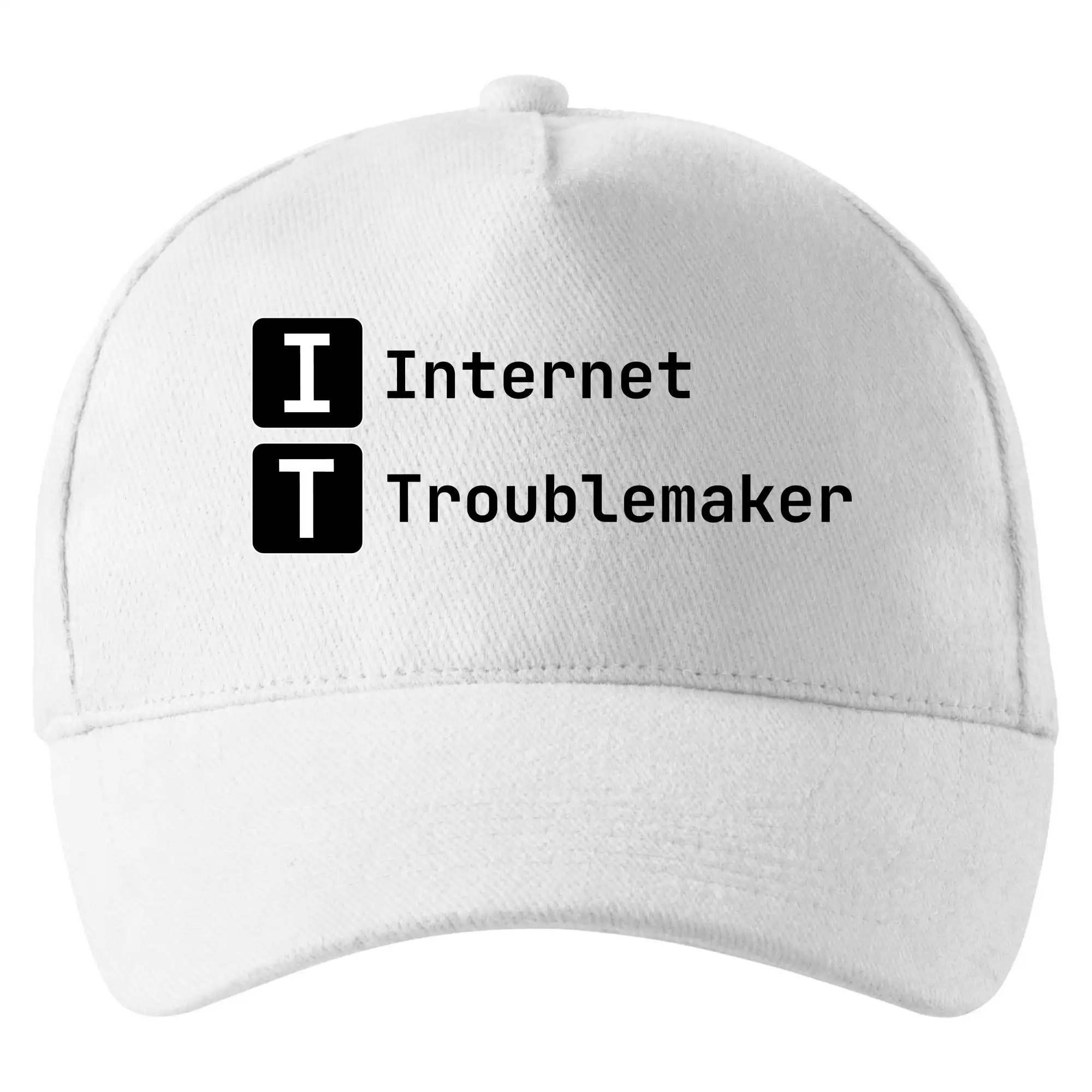 Tričká pre ajťákov - IT Nápis Internet Troublemaker - Šiltovka so zahnutým šiltom a mosaznou sponou