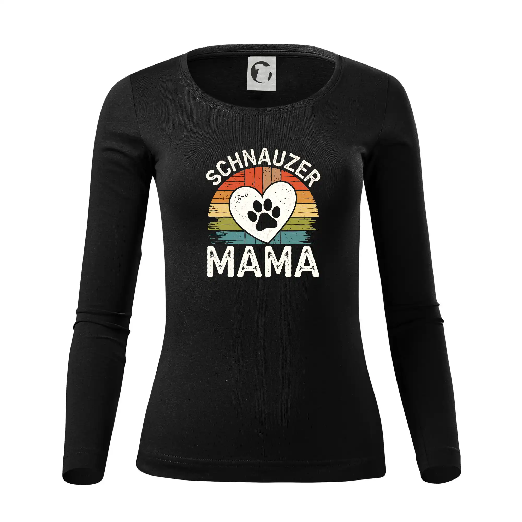 Ostatné psie plemená - Schnauzer Mama - Dámske tričko FIT-T LS - zužené
