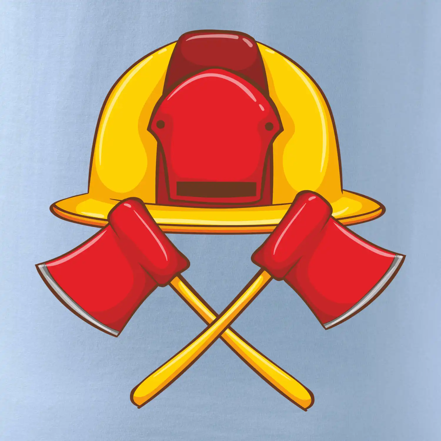 Hasičská helma a sekera