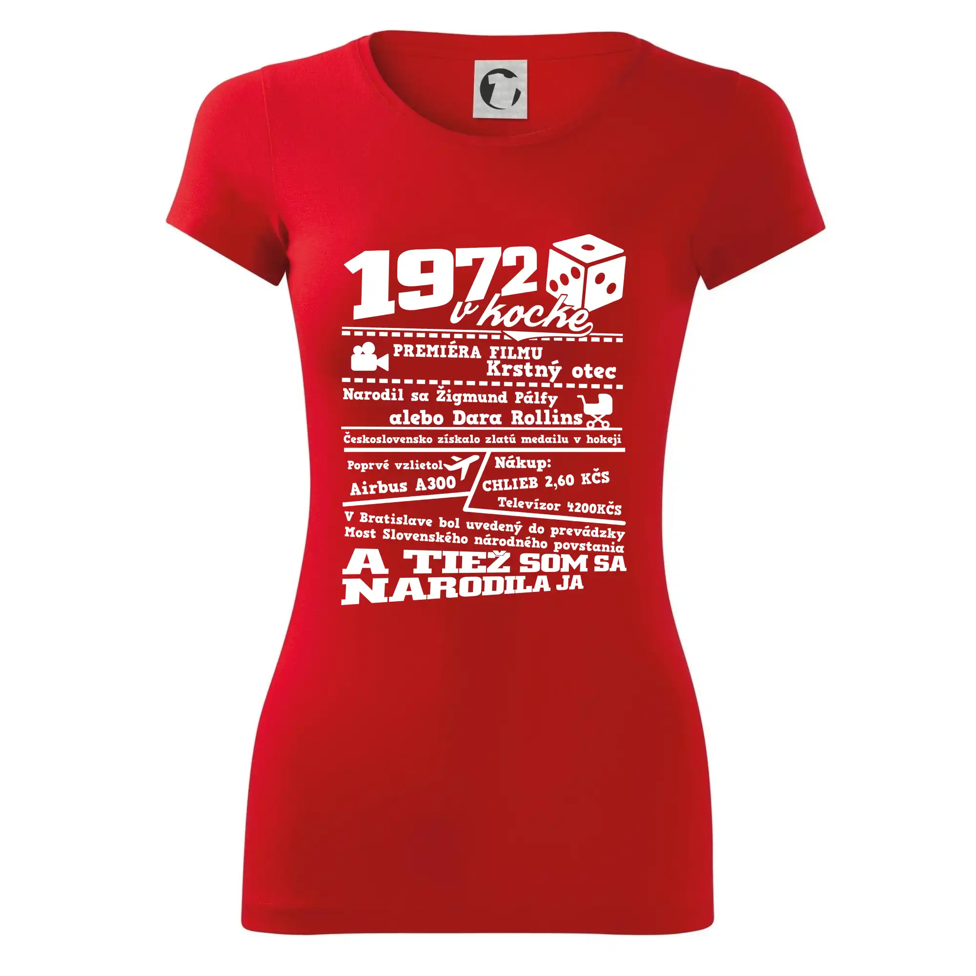 1972 v kocke - Dámske tričko Glance - Priliehavejší strih