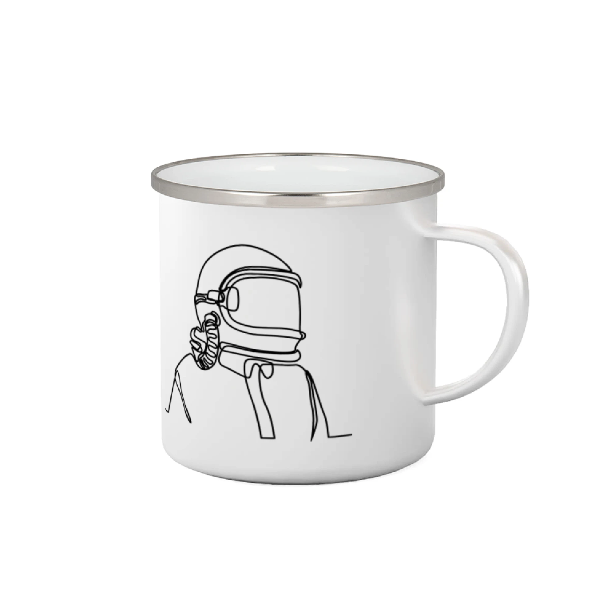 Tričká a mikiny s obrázkami jedným ťahom - Astronaut jedným ťahom - Plecháčik