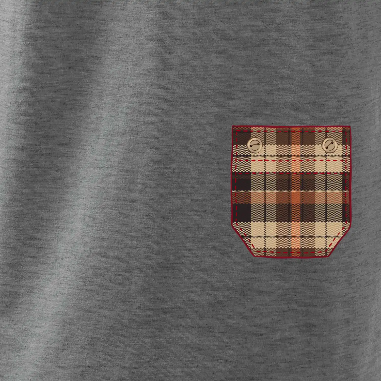 Flanelové triko hnědé