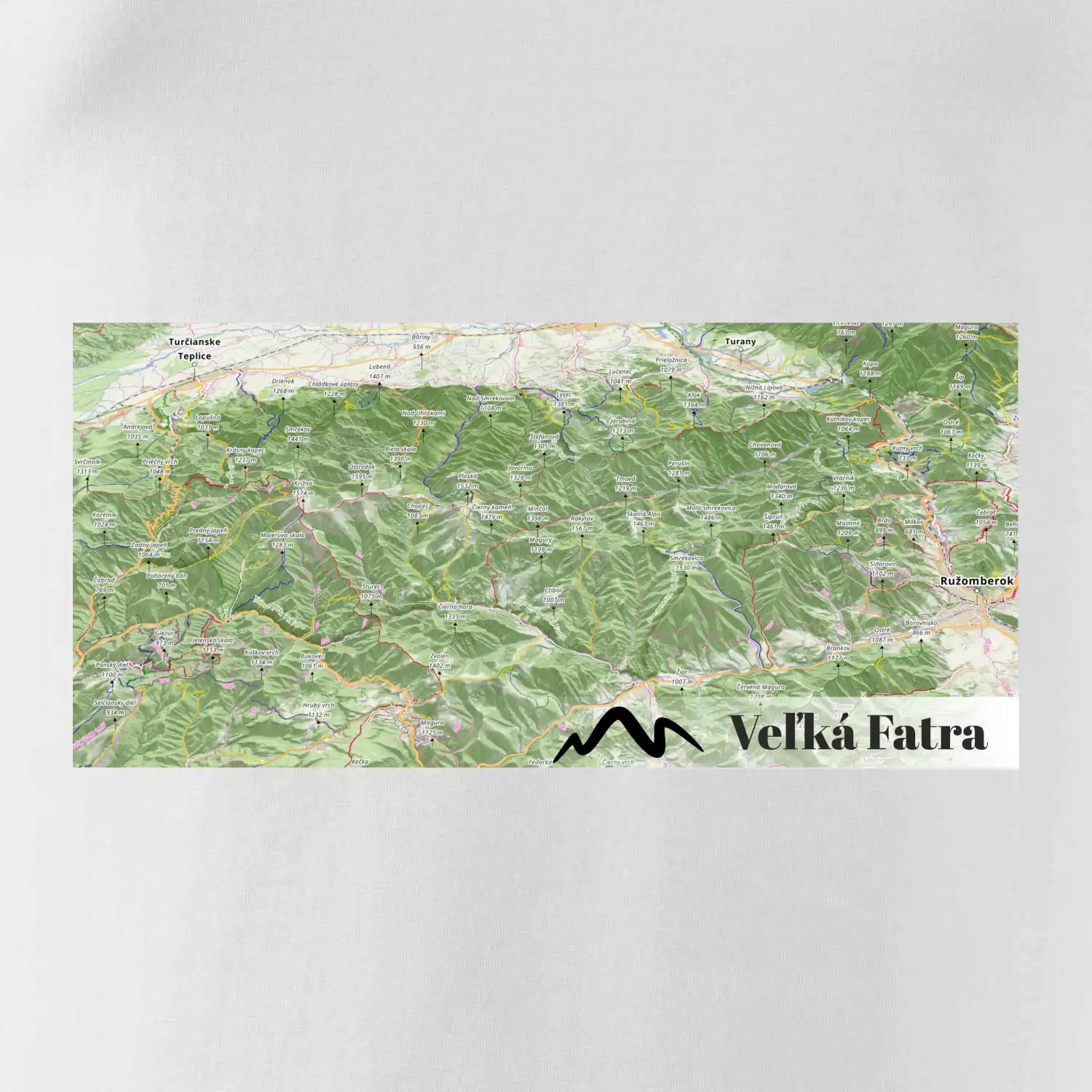 Hrnček mapa Veľká Fatra Hrnček mapa Veľká Fatra