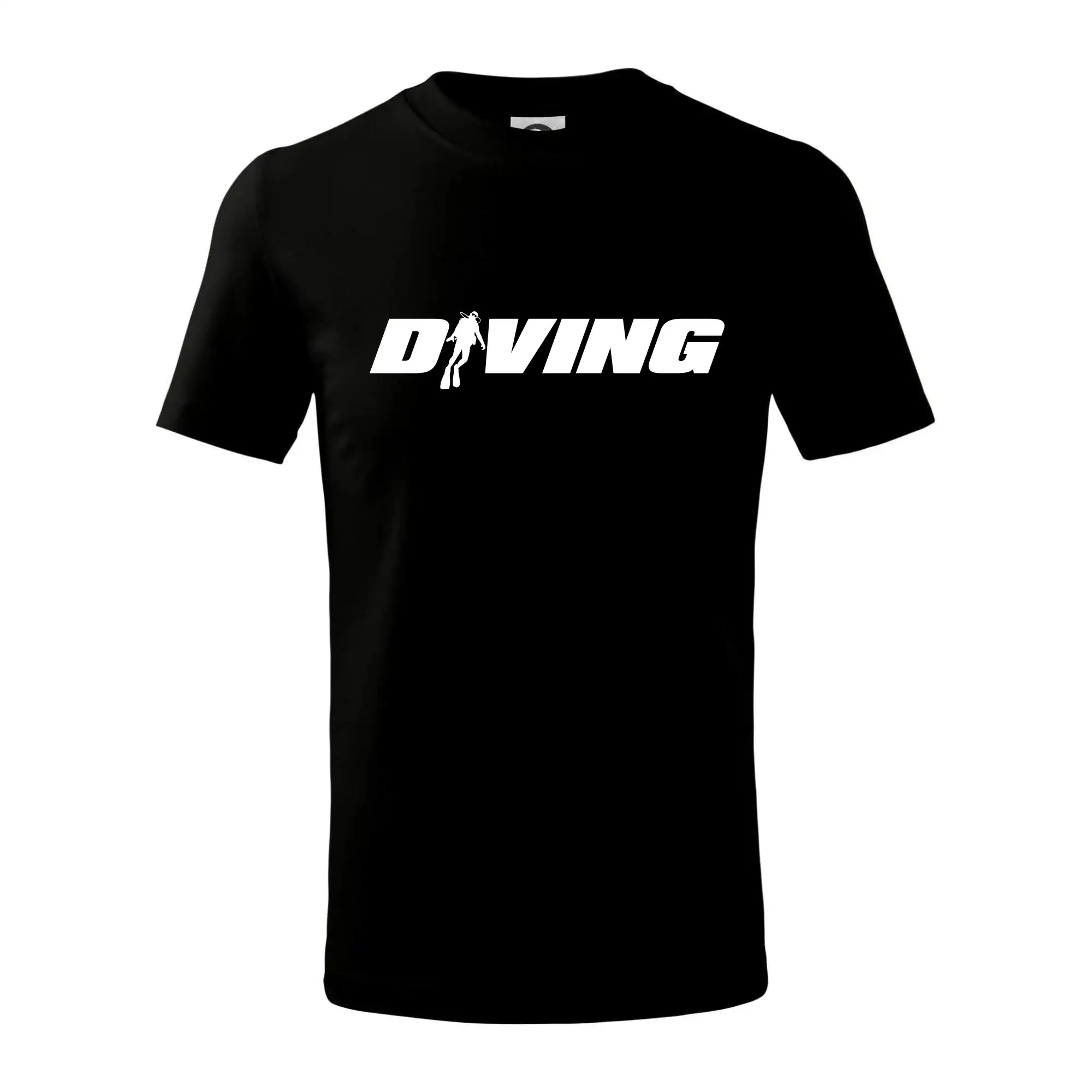 Potápačské tričká - Diving nápis potápač - Tričko detské bavlnené