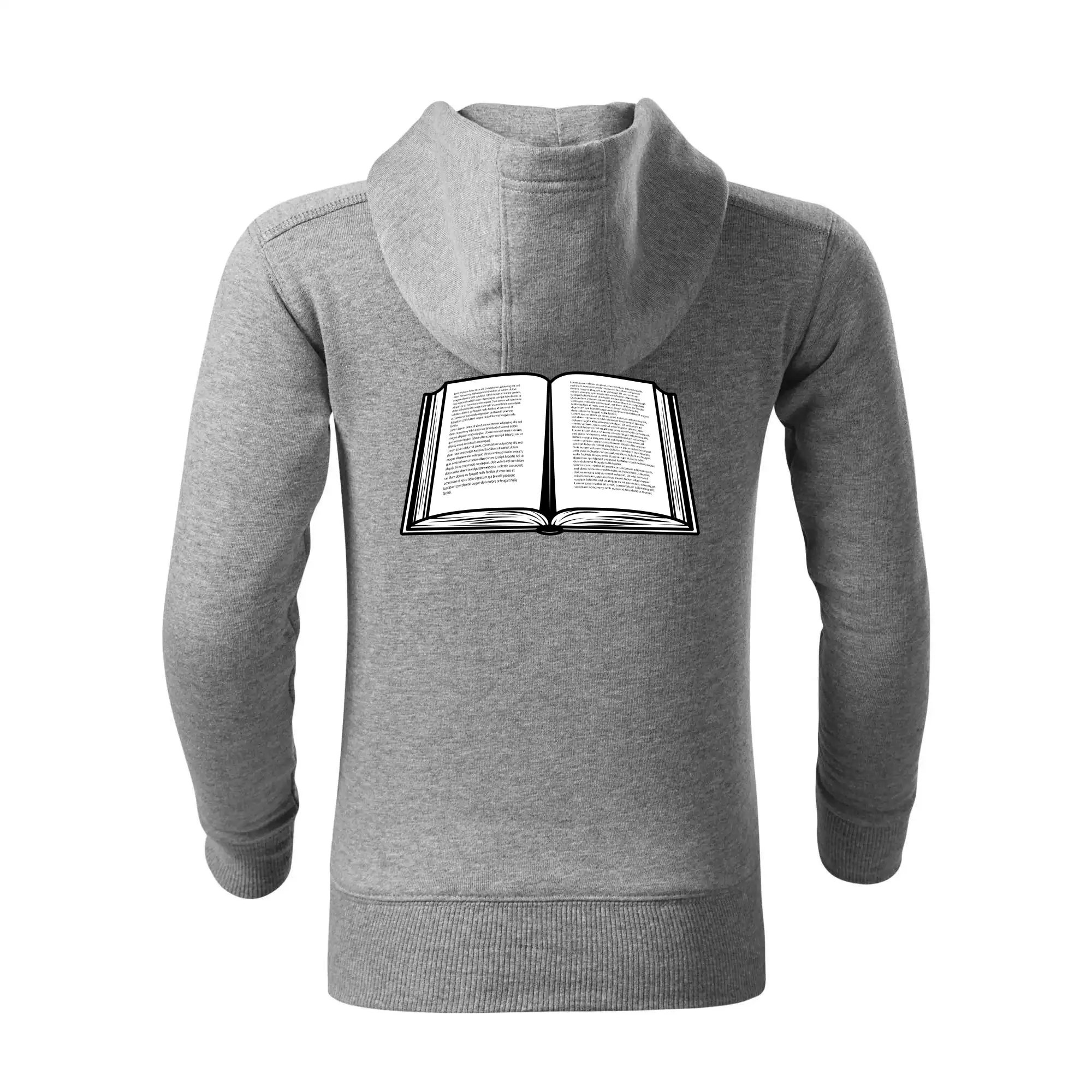 Kniha černobílá otevřená s textem