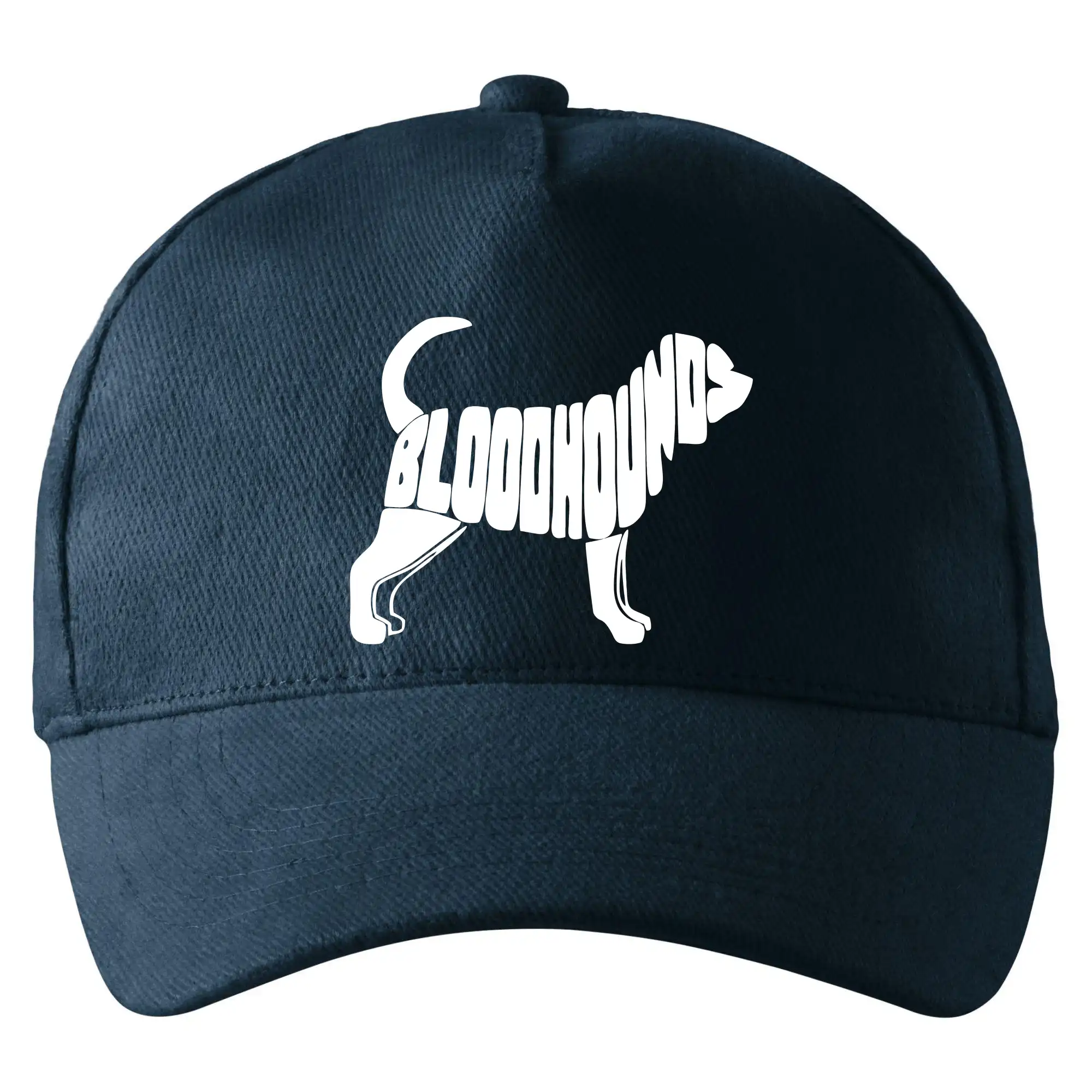 Ostatné psie plemená - Bloodhound nápis v tele - Šiltovka so zahnutým šiltom a mosaznou sponou