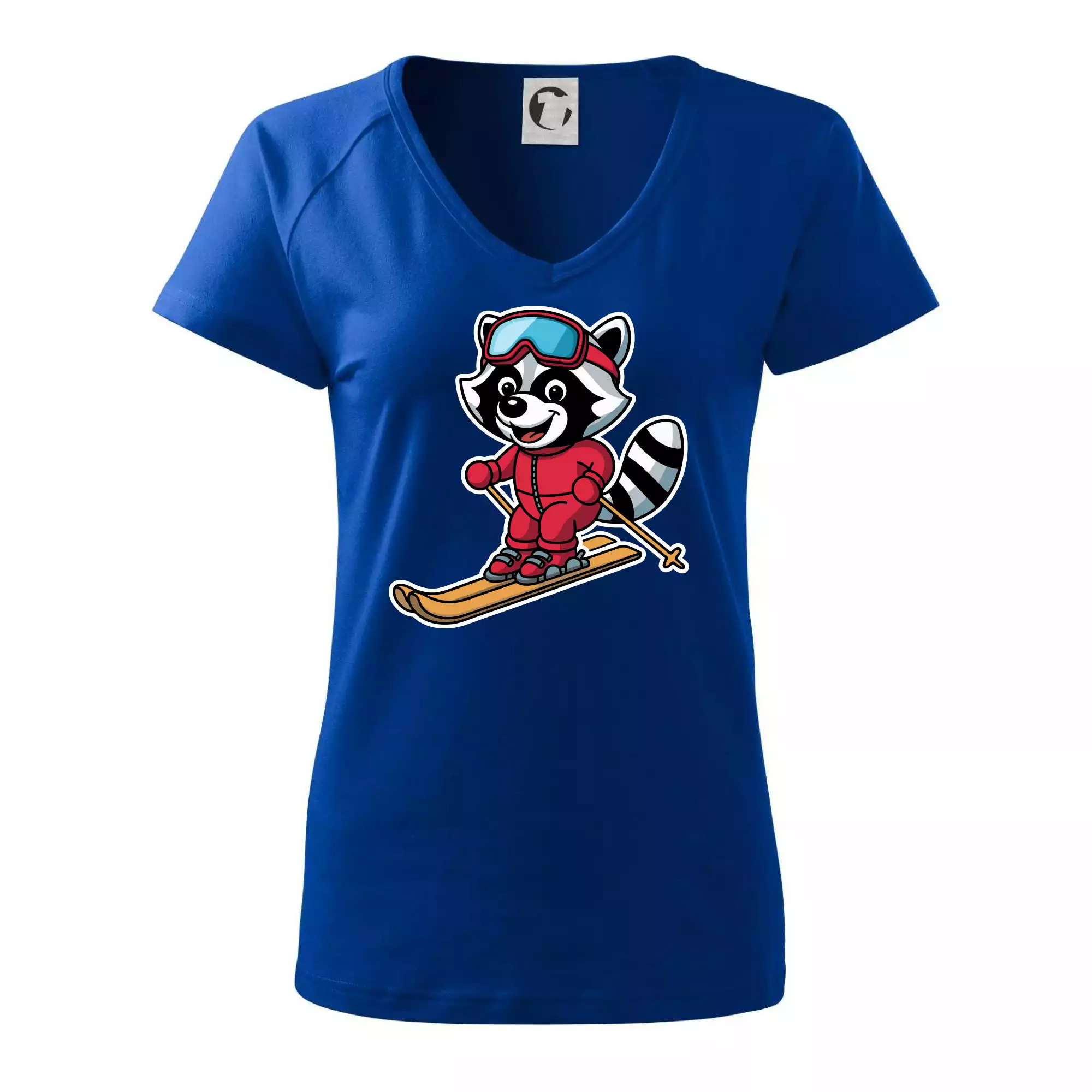 Mýval na lyžích - kreslený