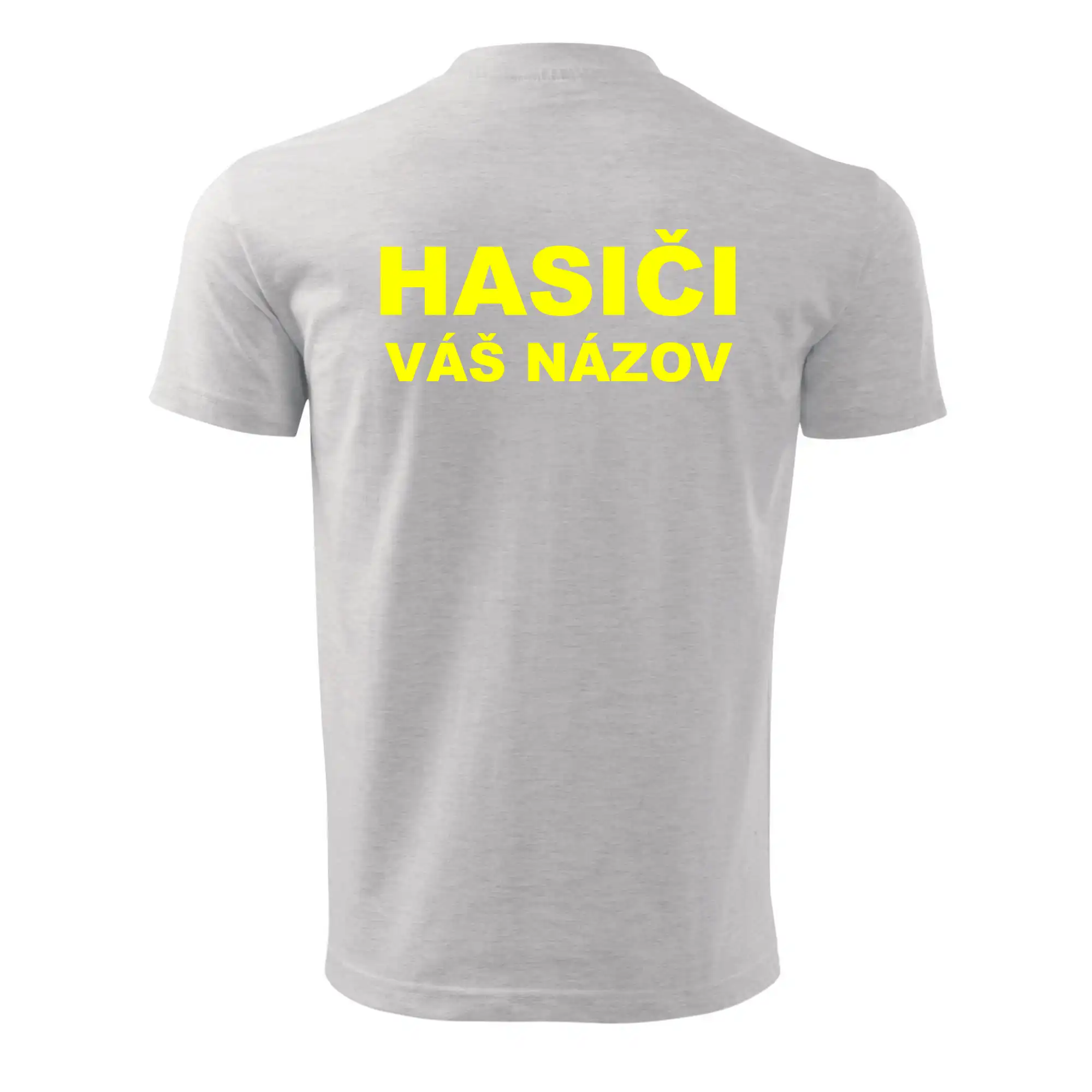Hasiči - žltý nápis - váš názov zboru