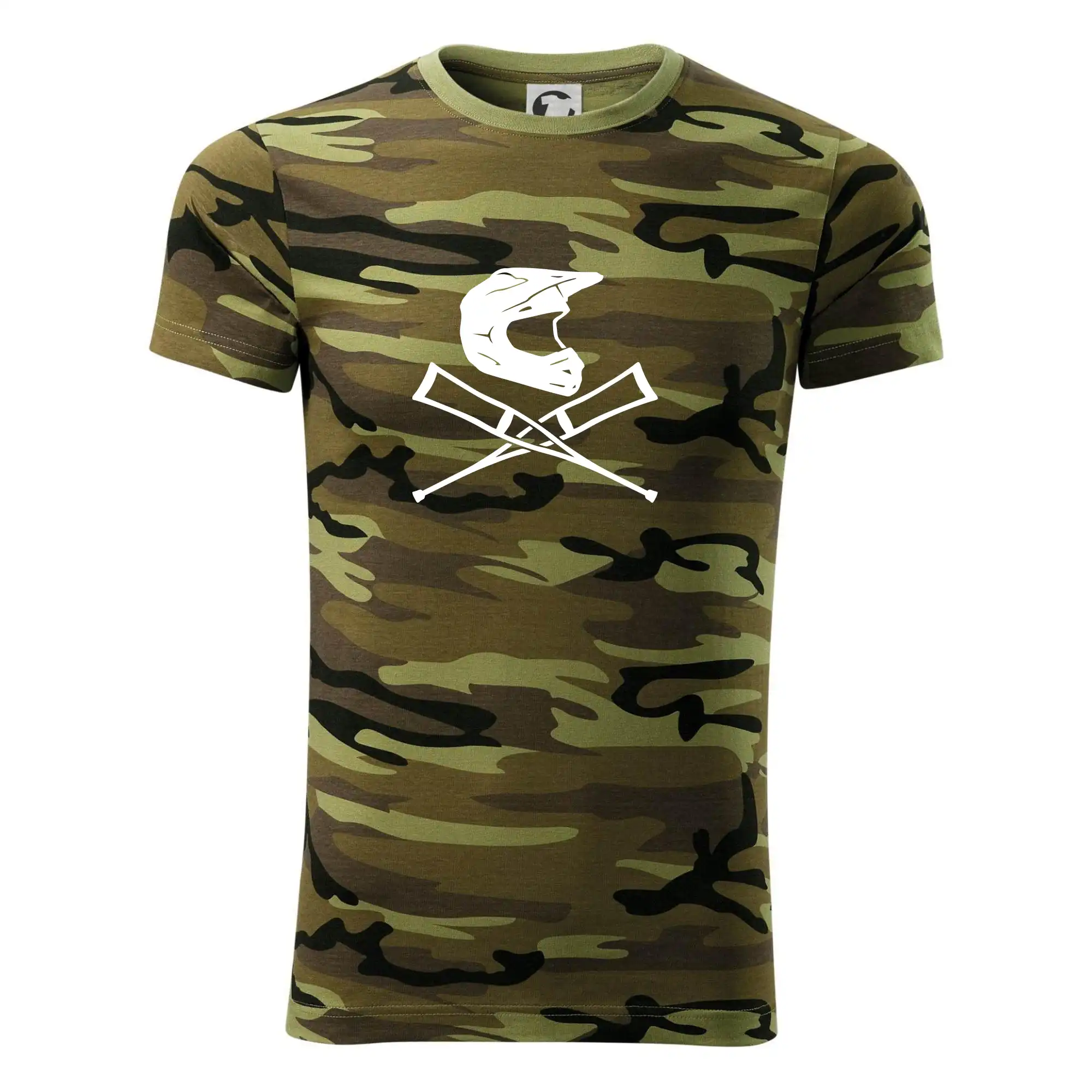 Motocross tričká - Cross prilba / barle - Army CAMOUFLAGE