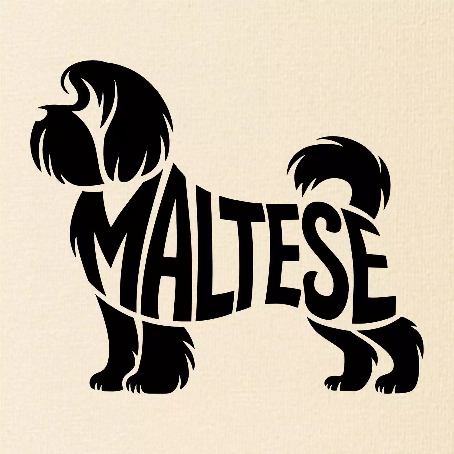 Maltézský psík nápis v těle