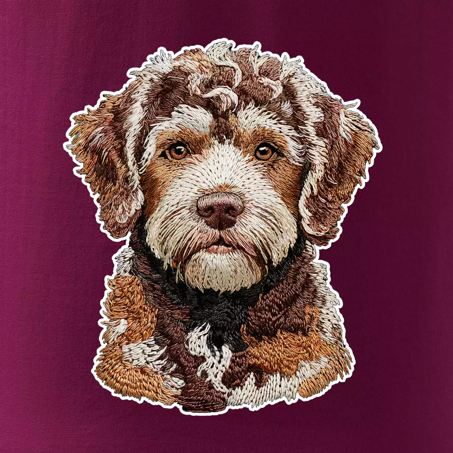 Lagotto romagnolo vyšívaná hlava na prsu