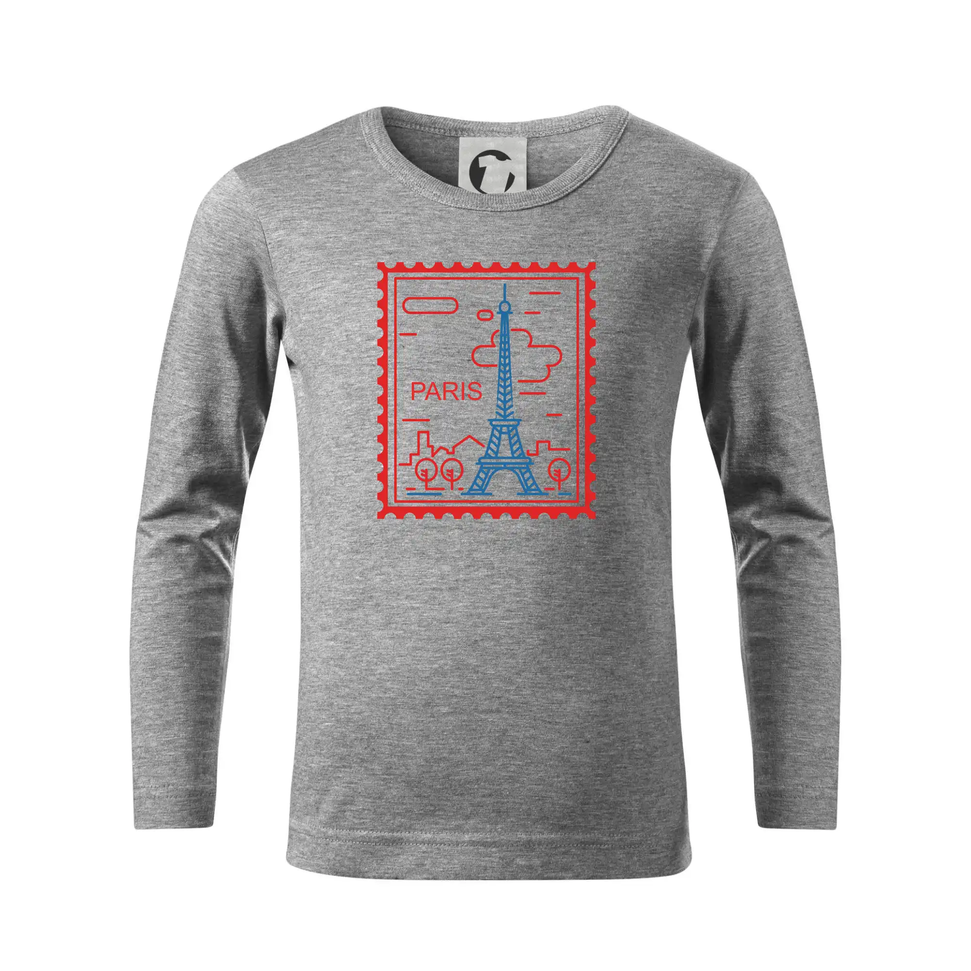 Tričká Francúzsko - Paríž známka jednoduchá - Tričko detské Long Sleeve