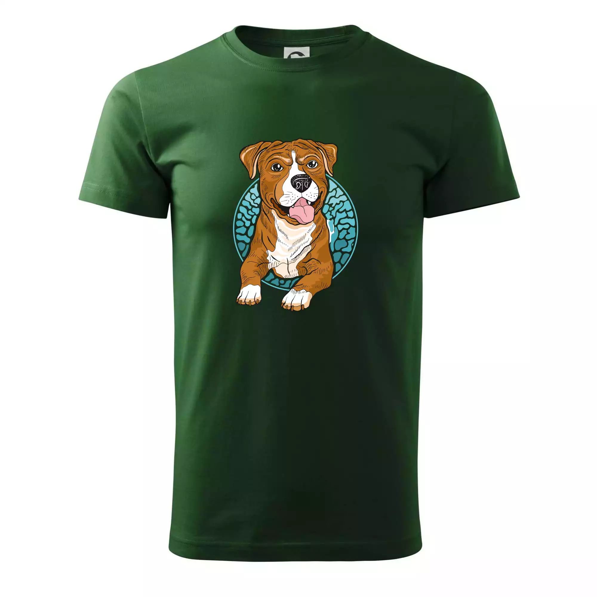 Americký staford kreslený v kolečku (Pecka design)