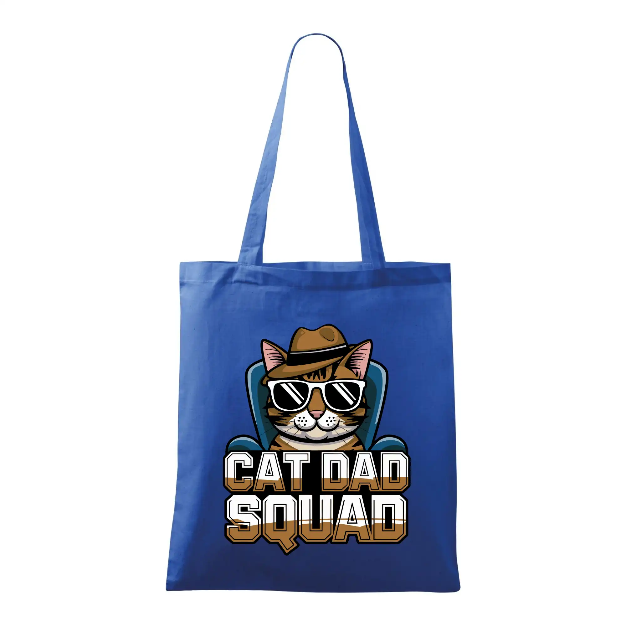 Vtipná tričká s mačkou - Cat dad squad - Taška bavlnená