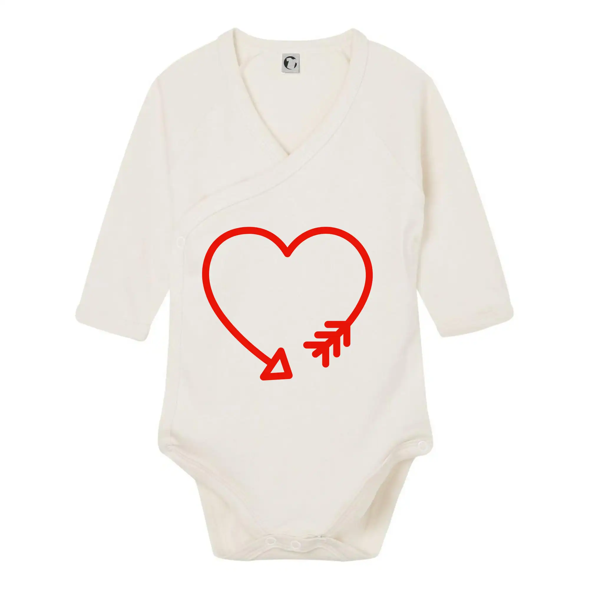 Tričká pre zamilovaných - Srdce šíp - Body zavinovacie s dlhým rukávom