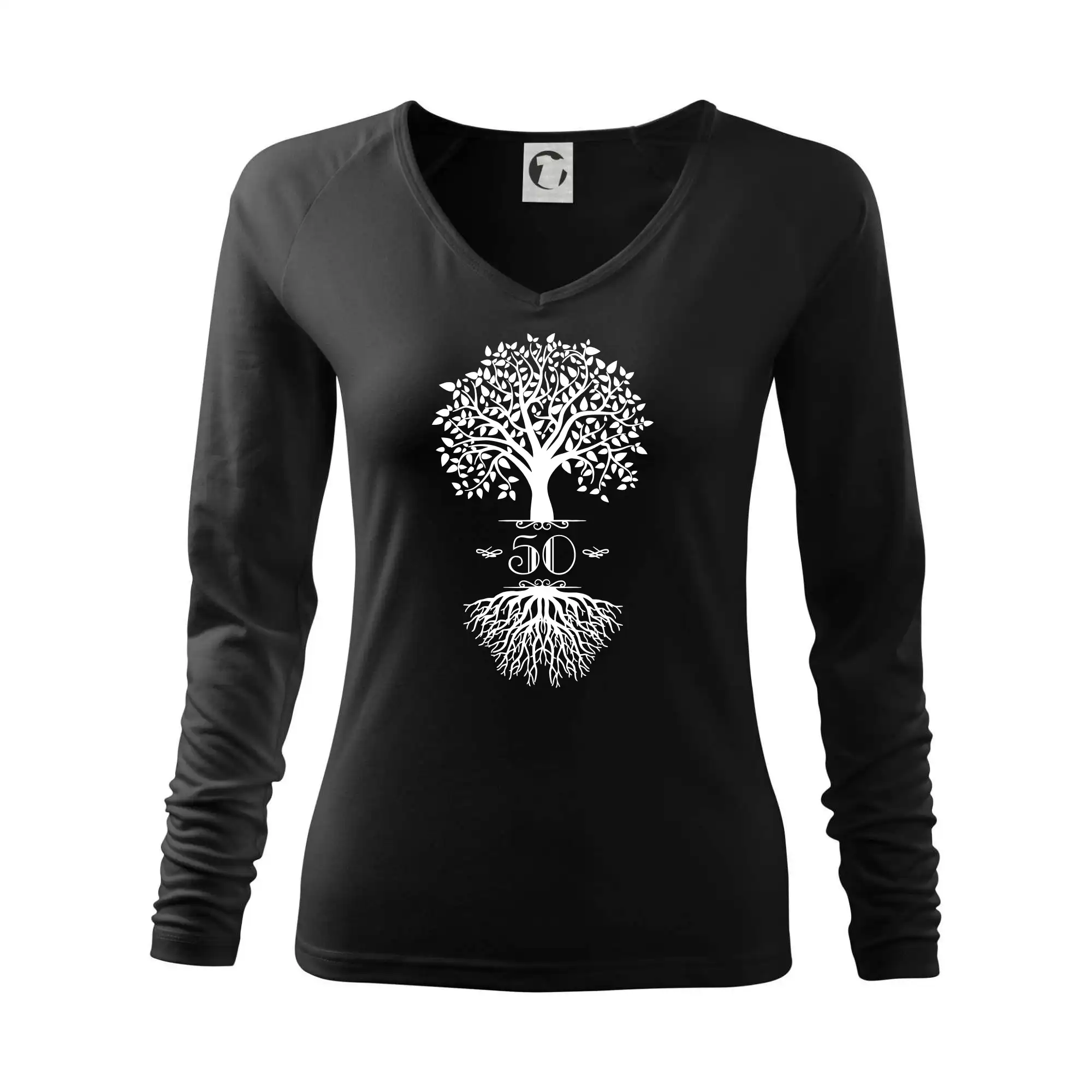 Trička k 50. narodeninám - Narodeninový strom 50 - Tričko dámske Elegance
