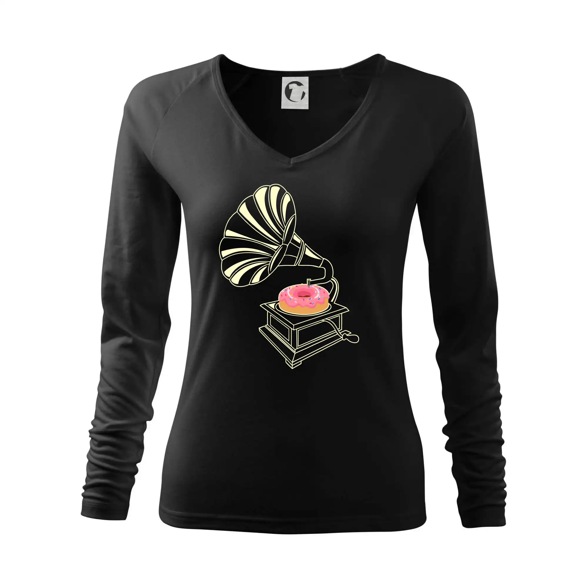 Hudobné tričká - Gramophone Donut - Tričko dámske Elegance