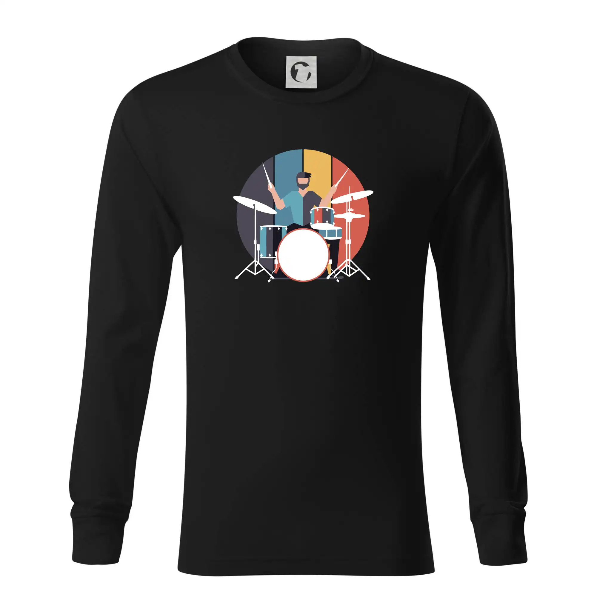 Geometric drummer - Tričko s dlhým rukávom LS R05