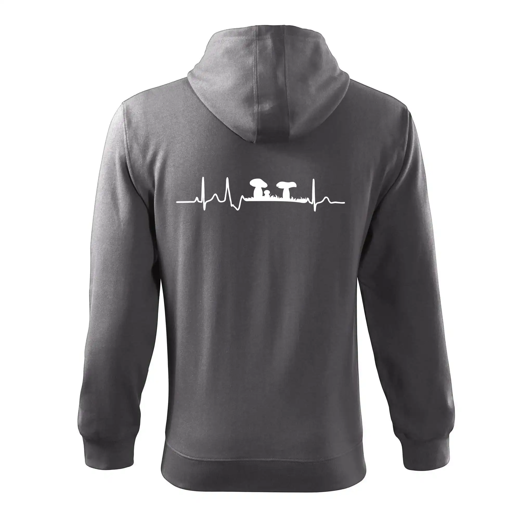 Tričká na chalupu - EKG hubár - Mikina s kapucňou na zips trendy zipper