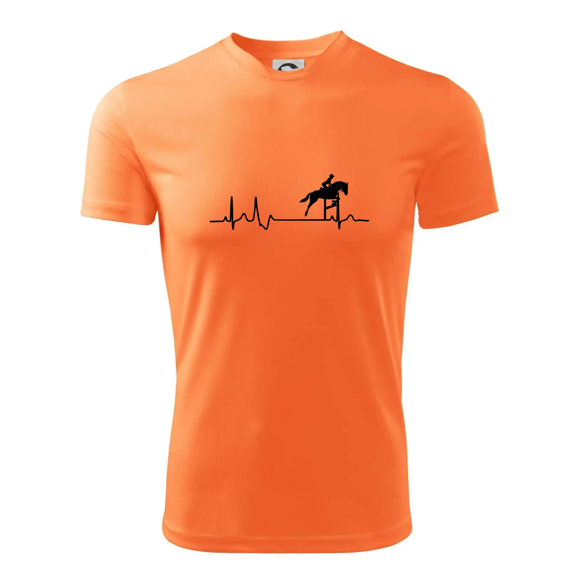Tričká s koňmi - EKG kôň preskok - Pánske tričko Fantasy športové