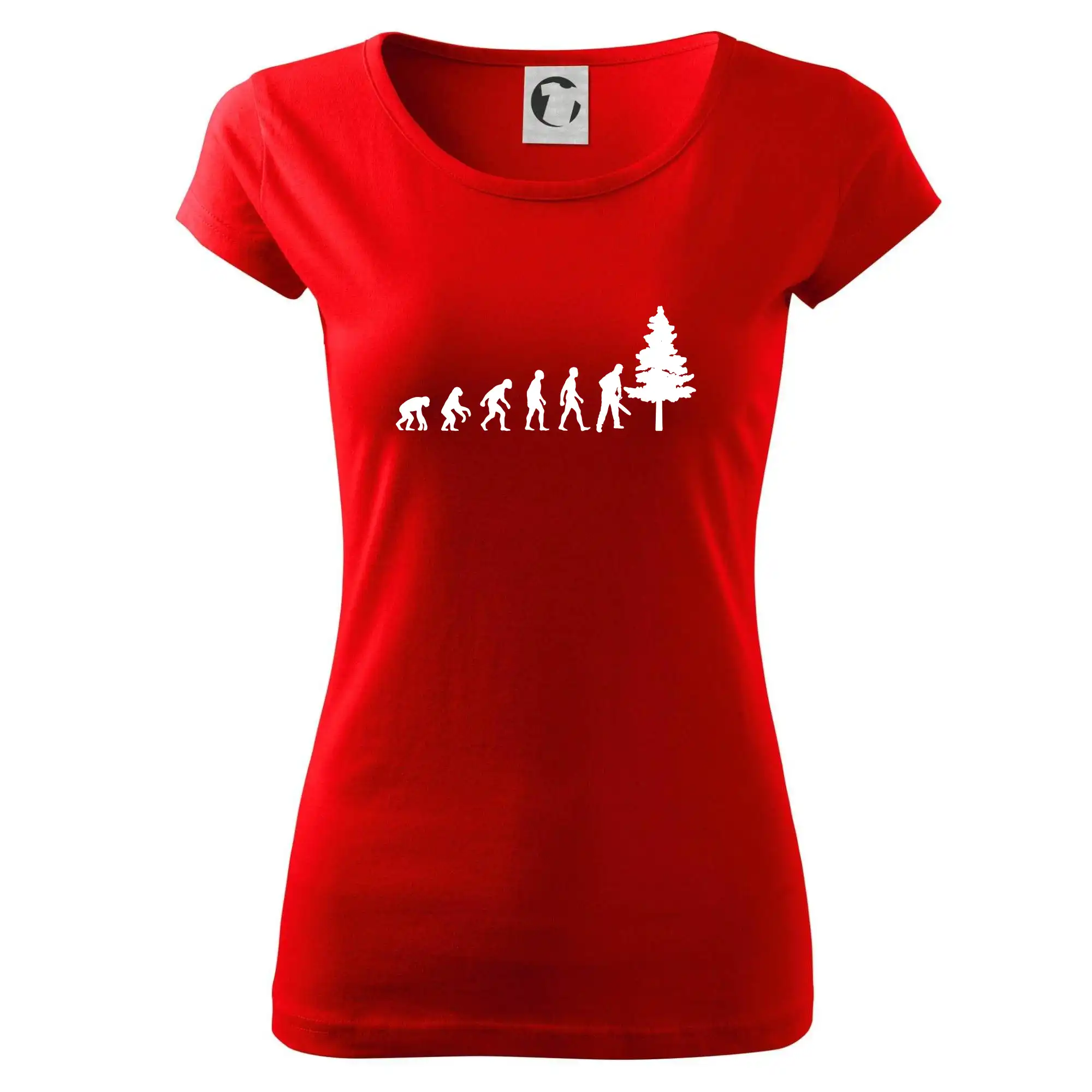 Evoluce dřevorubec - pila a strom