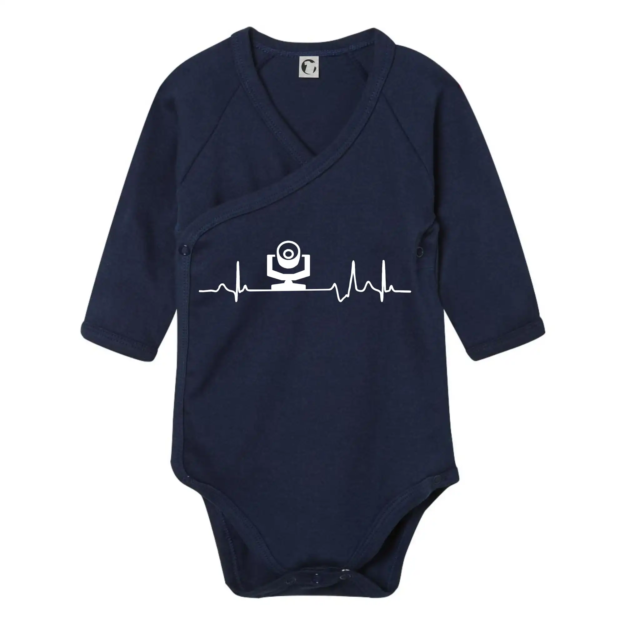 Ekg osvetľovač - robo hlava - Body zavinovacie s dlhým rukávom