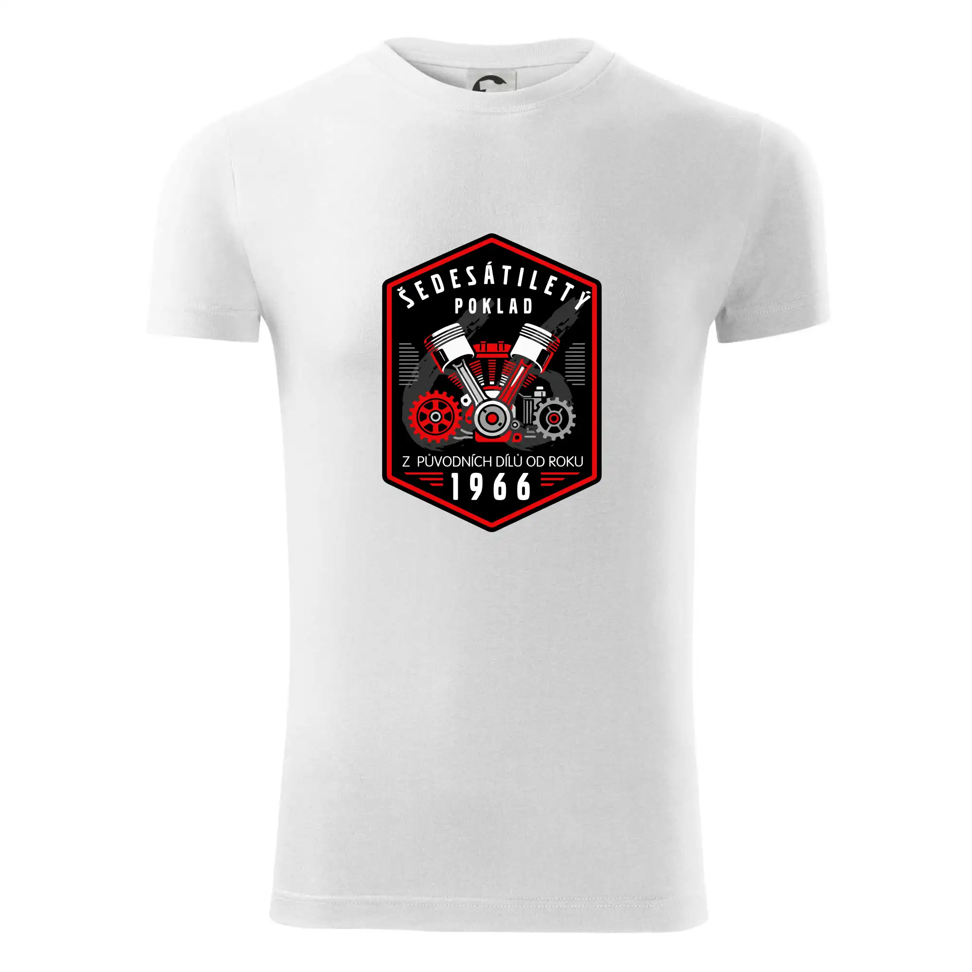 Trička s ročníkom 1966 - Šedesátiletý poklad z původních dílů 1966 - Viper FIT - Pánske zúžené tričko