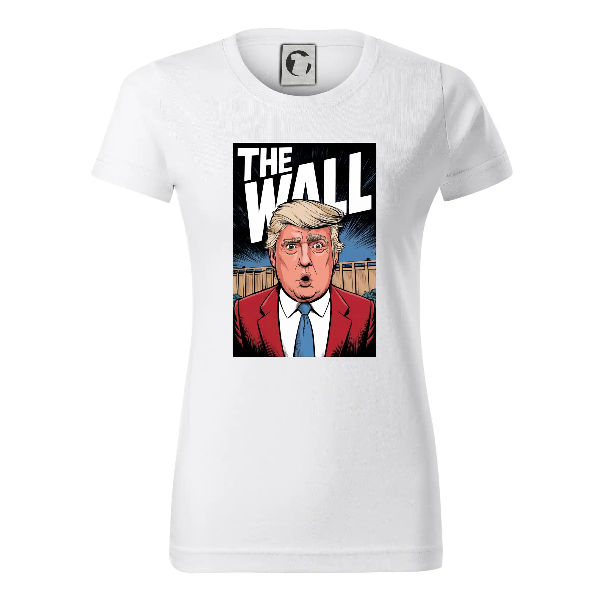 Politické tričká - The wall Trump - Dámske tričko basic - ľahko voľnejšie a dlhšie