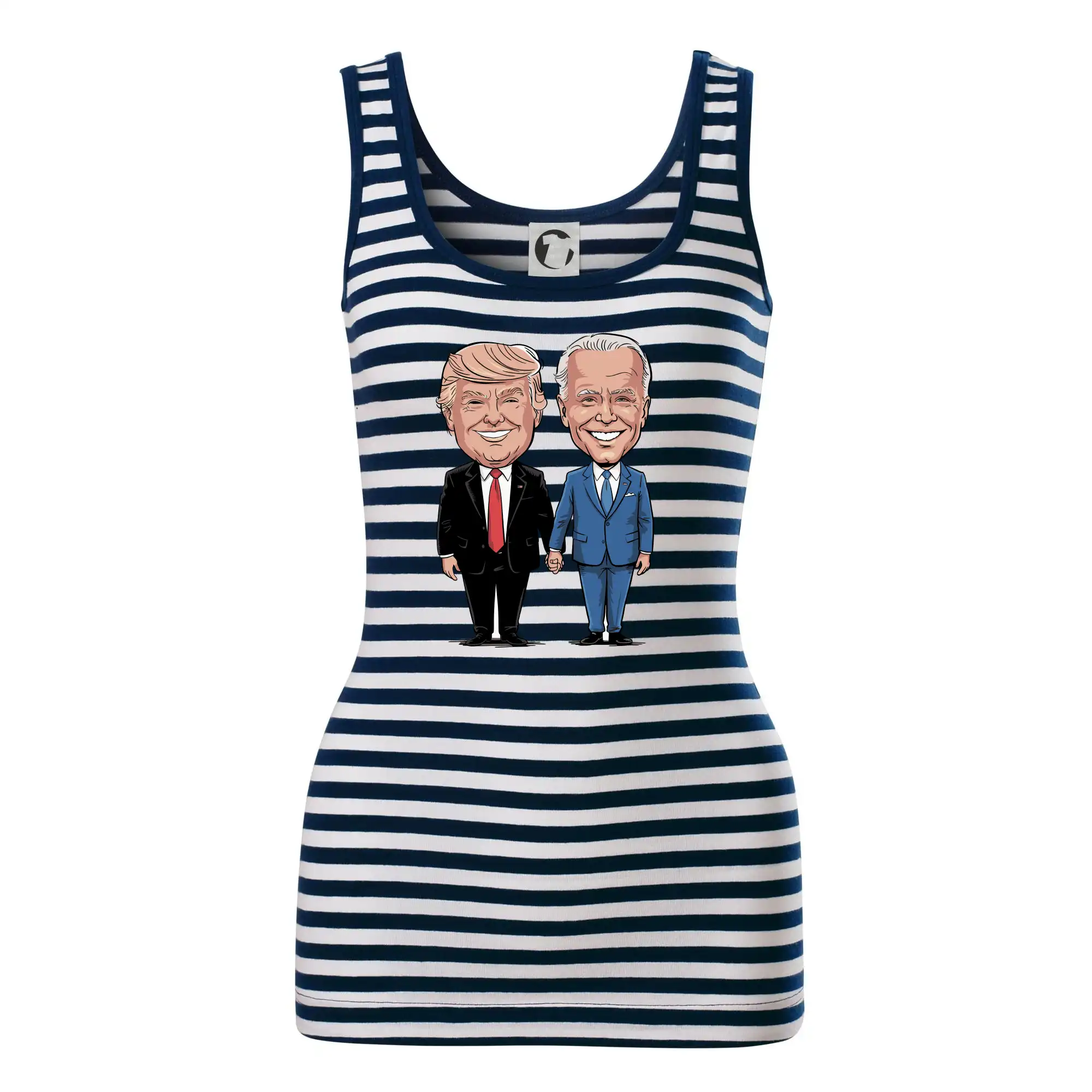 Politické tričká - Trump a Biden - veľký kamaráti - Sailor tielko na vodu