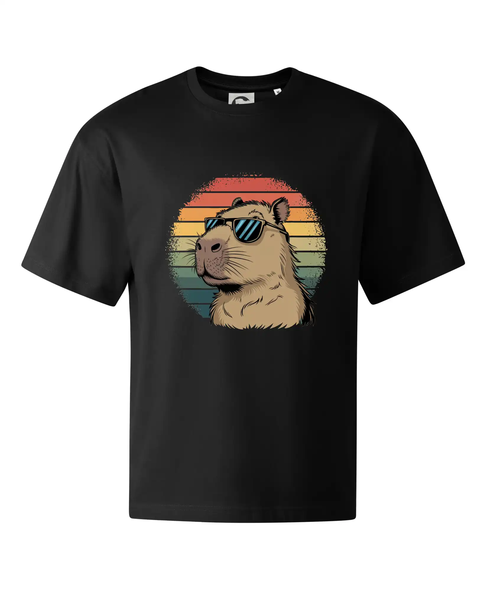 Tričká so zvieratami - Capybara v okuliaroch - Stage unisex - OVERSIZE