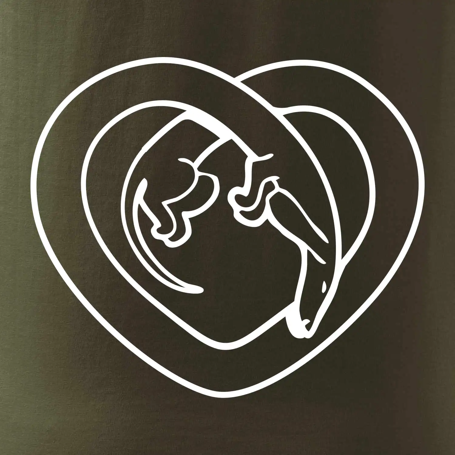 Jezevčík srdce - obrys