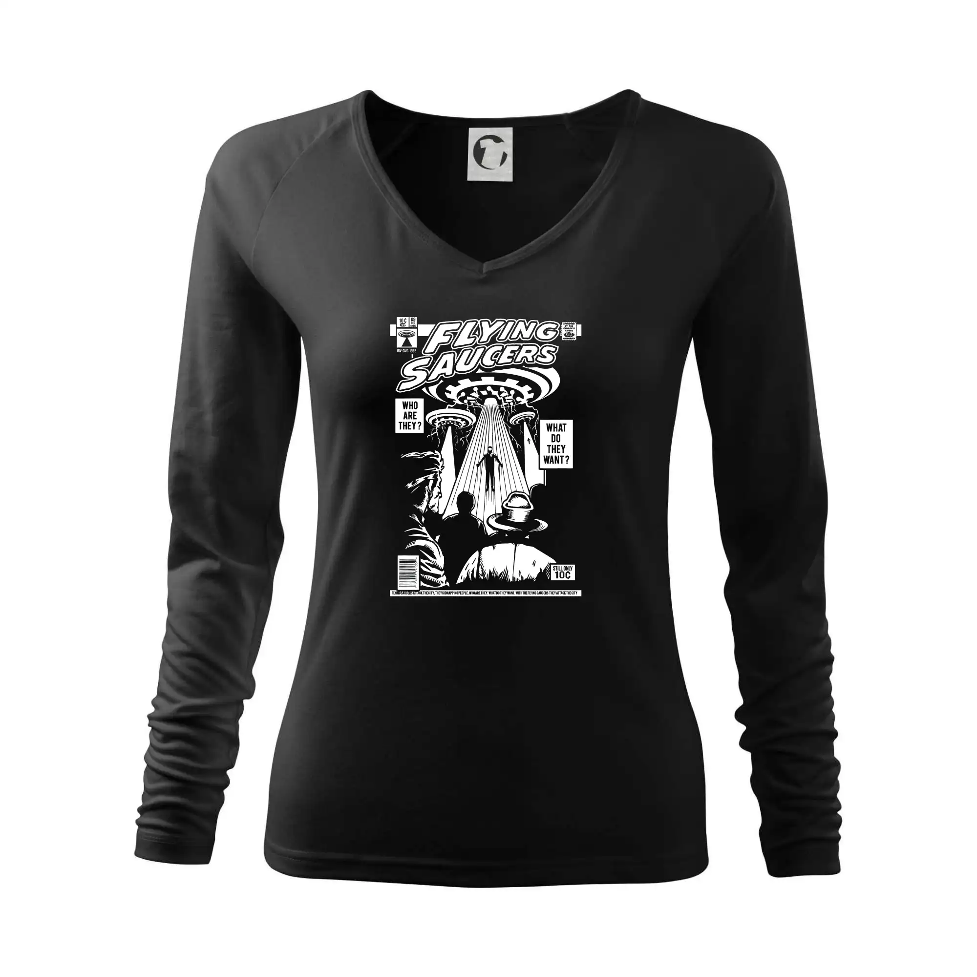 Vesmirne tričká - UFO Flying Saucers - Tričko dámske Elegance