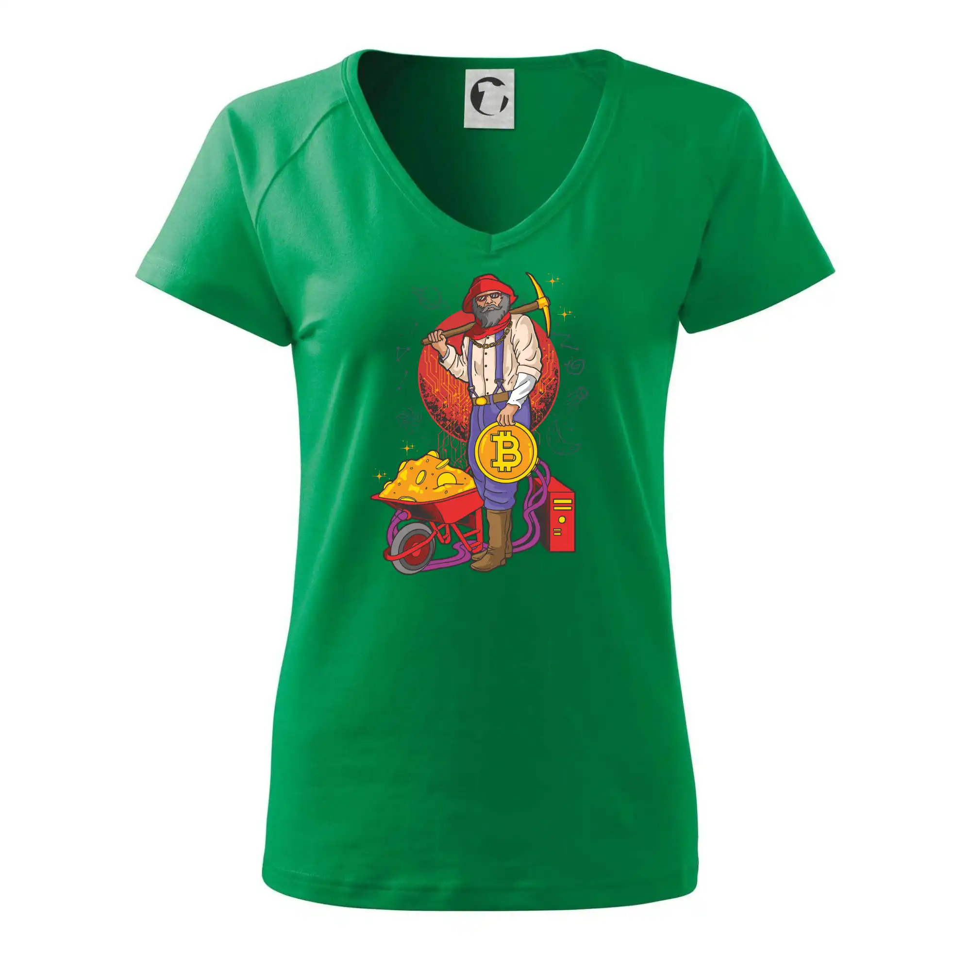 Horník těží bitcoiny