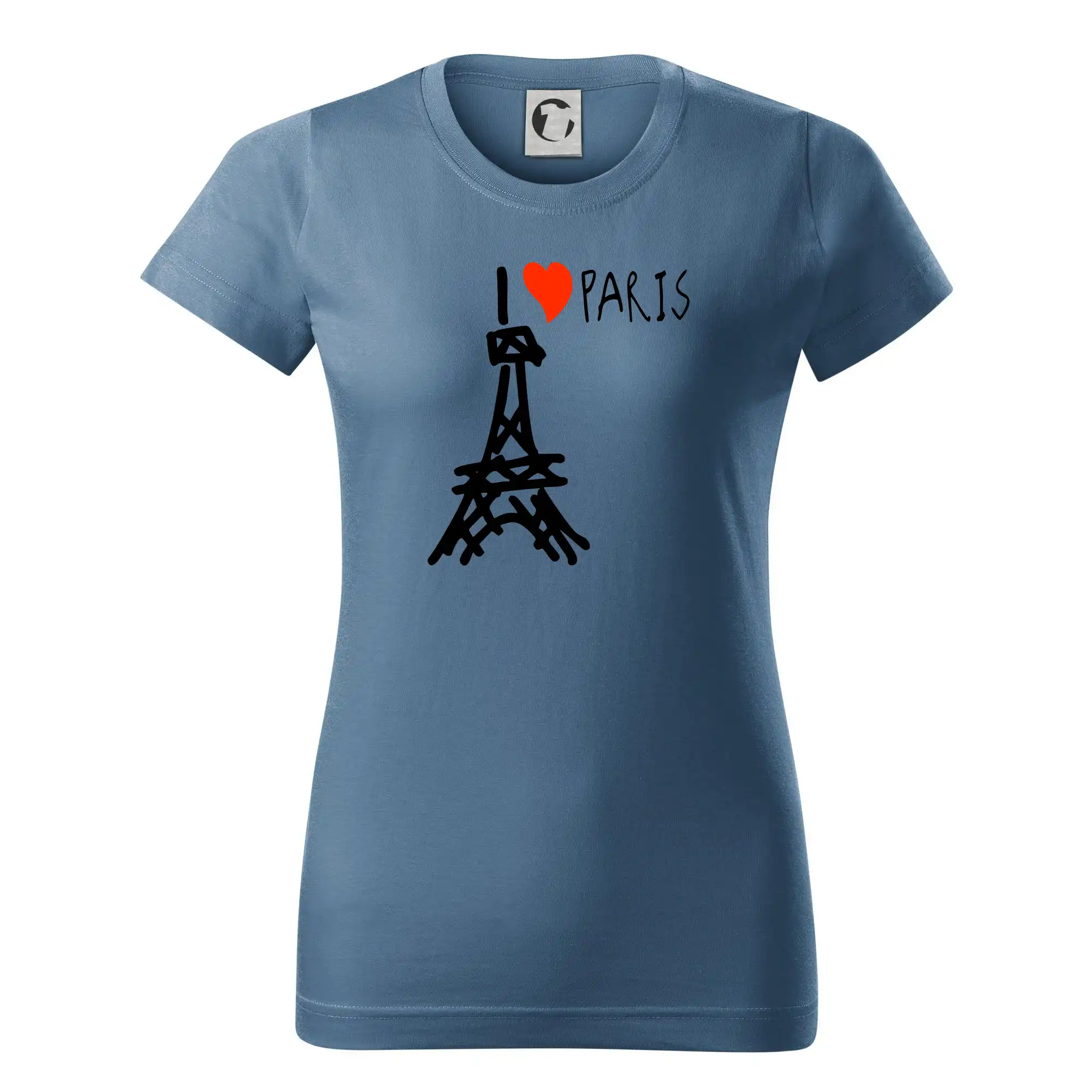 Tričká Francúzsko - I love Paris - Dámske tričko basic - ľahko voľnejšie a dlhšie