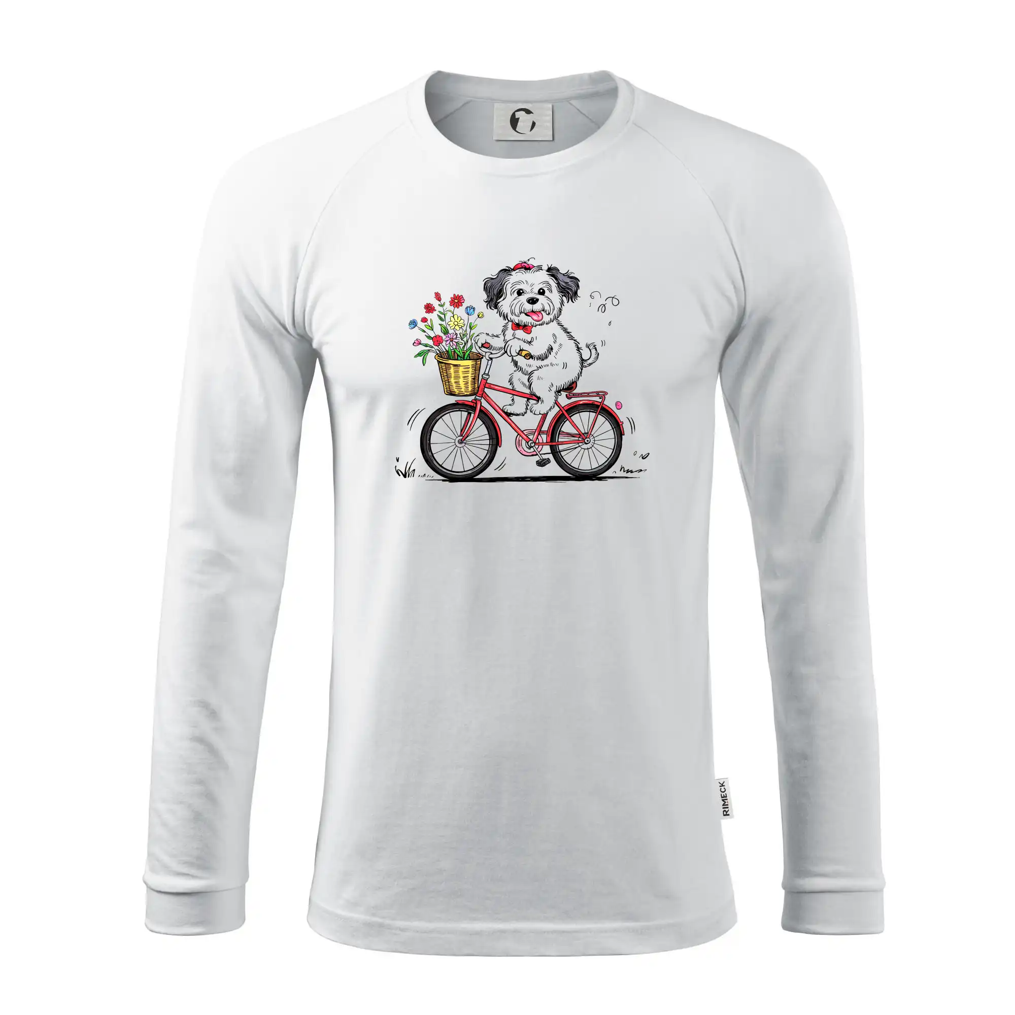 Ostatné psie plemená - Havanský psík na bicykli - Pánske tričko s dlhým rukávom LS130