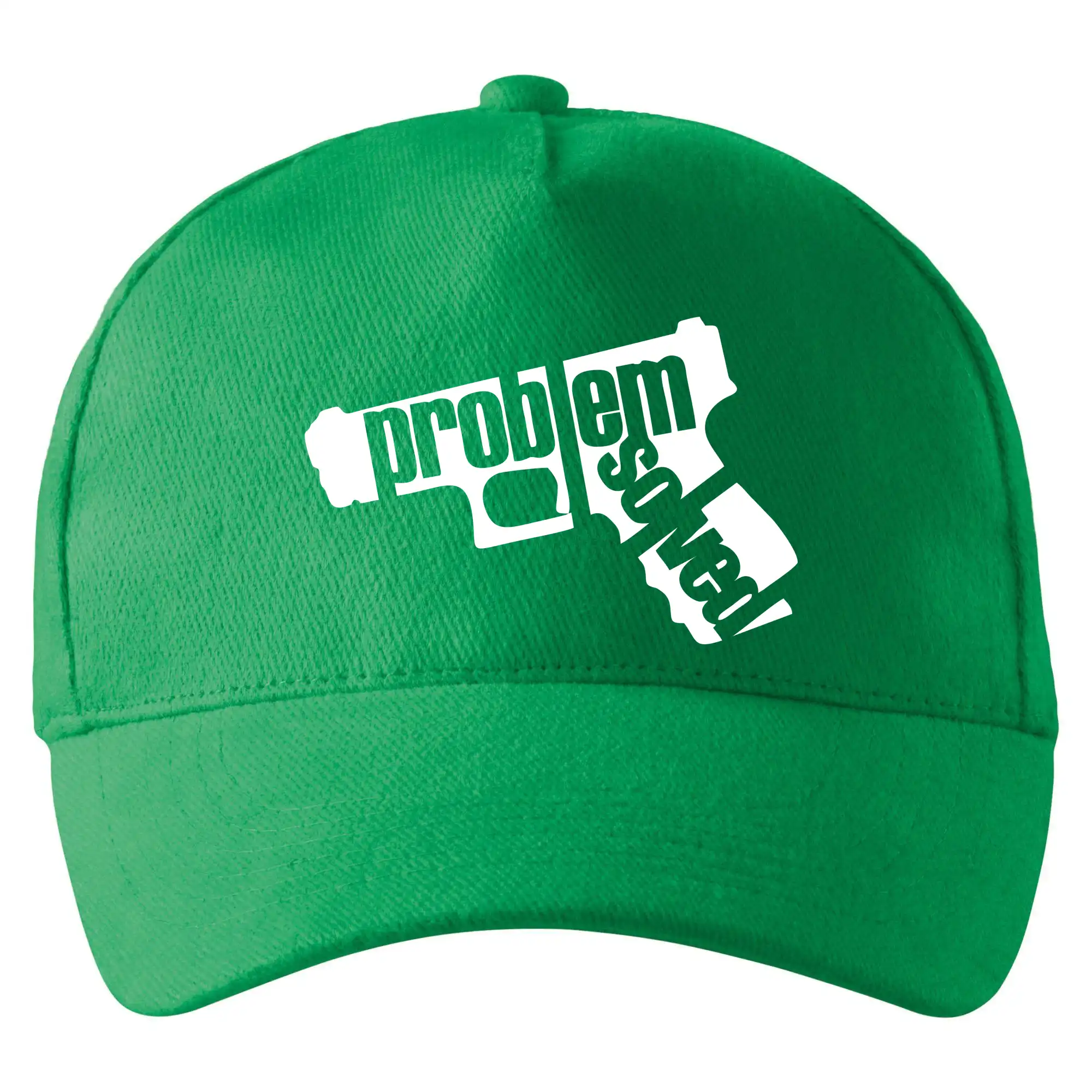 Tričká Problem Solved - Problém - zbraň - Šiltovka so zahnutým šiltom a mosaznou sponou